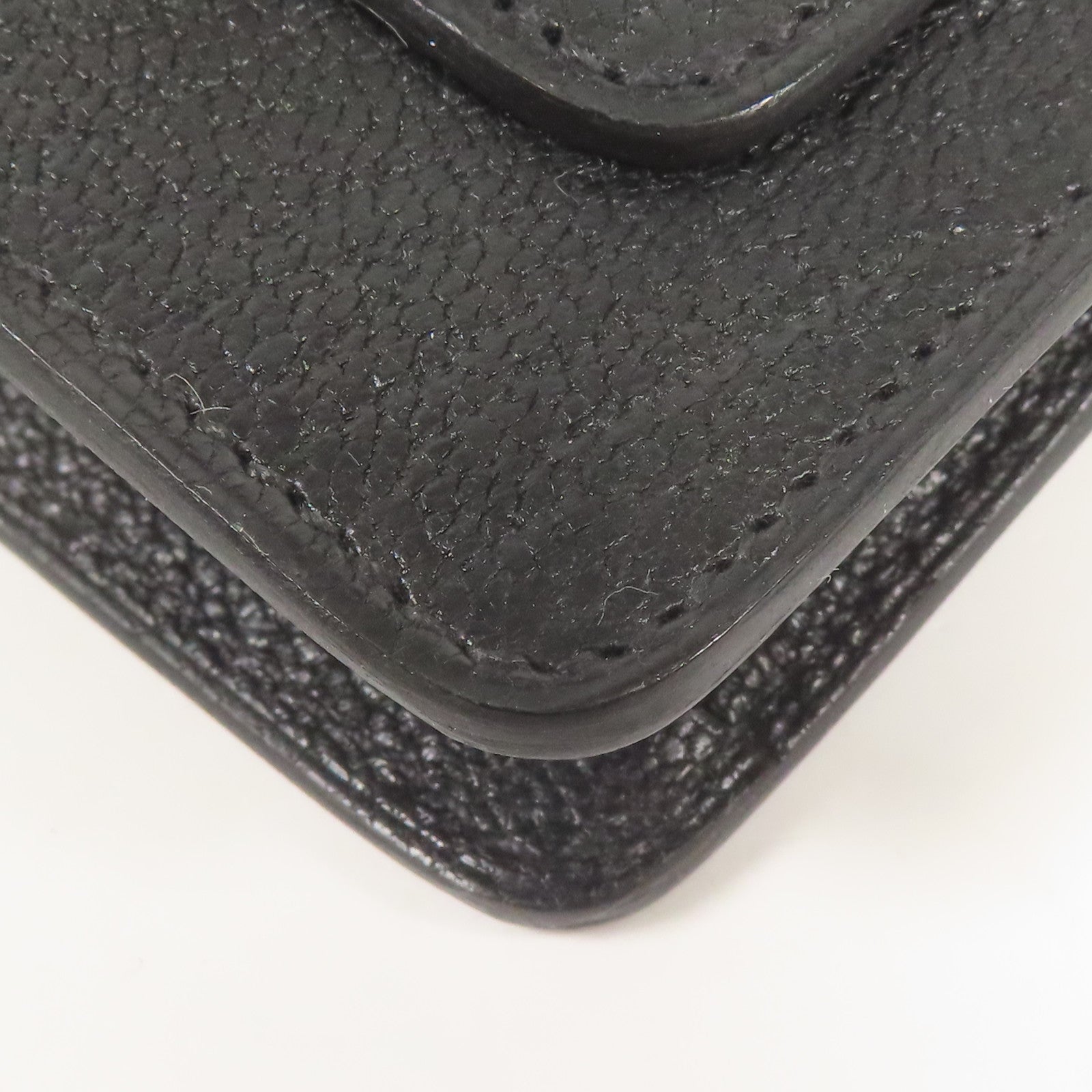 HERMES Chevre皮革Roulis Slim銀扣錢包