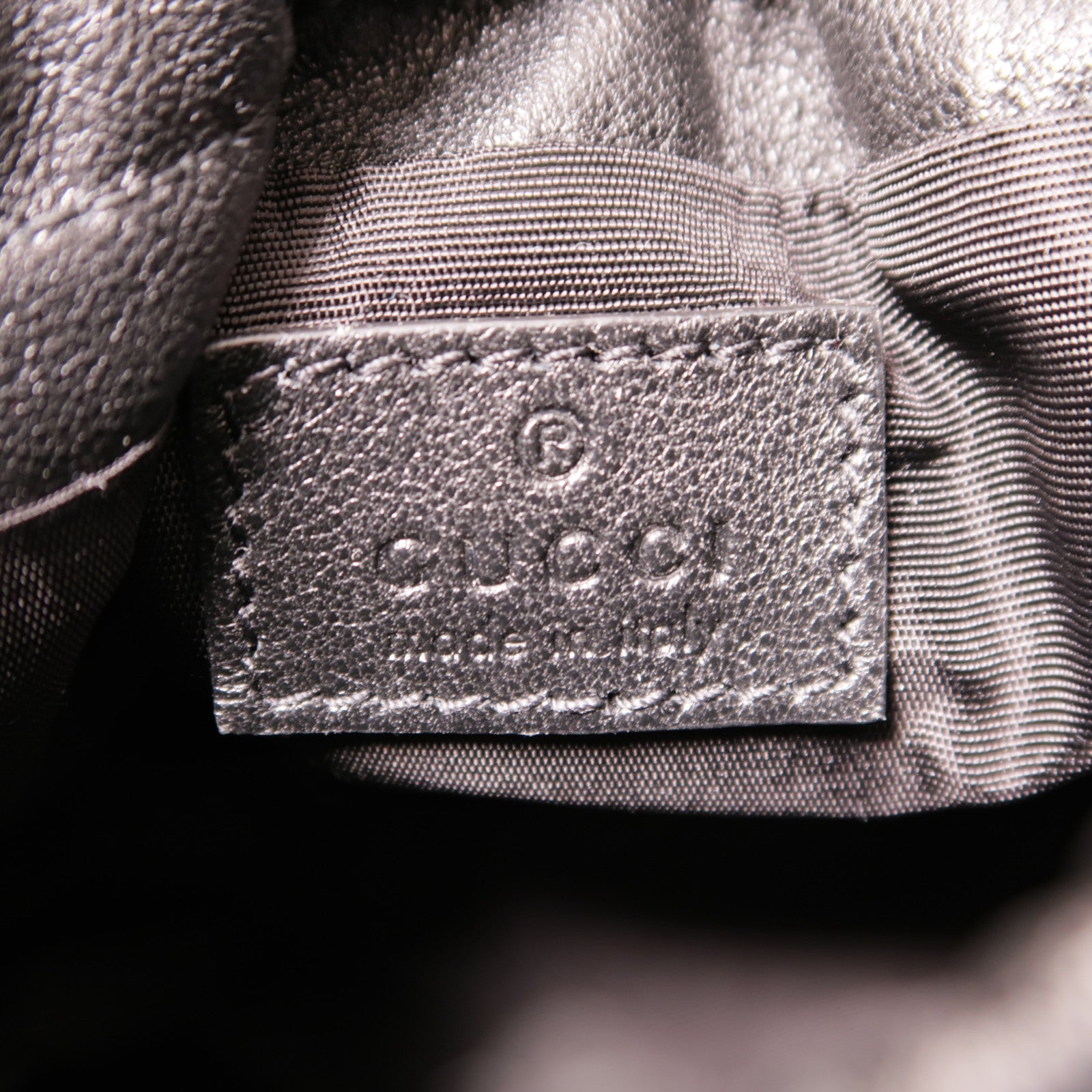 GUCCI GG SHW Blondie Mini Bucket 2 Way Chain Shoulder Bag Calfskin Leather Black