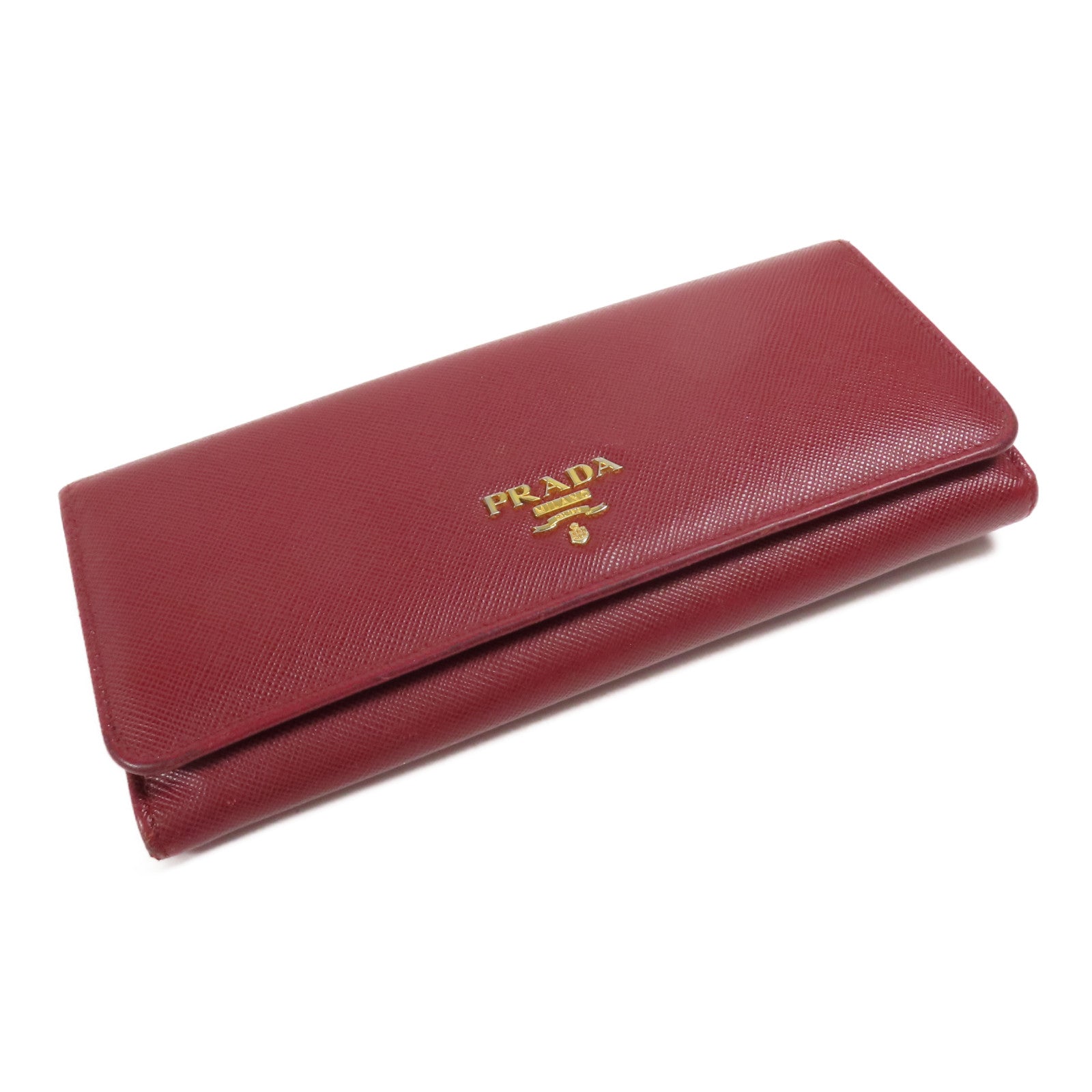 PRADA 【激減優惠】牛皮皮革Long Wallet金扣長錢包