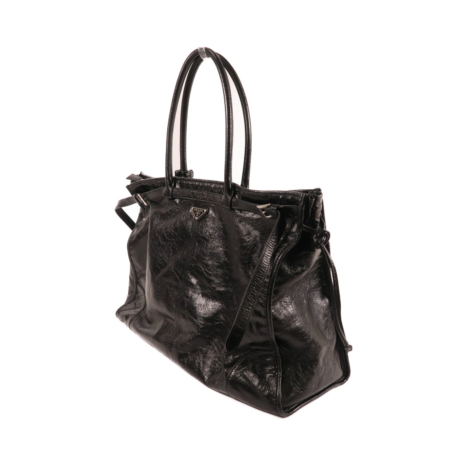 PRADA 牛皮皮革Bonnie Extra-Large銀扣肩背袋
