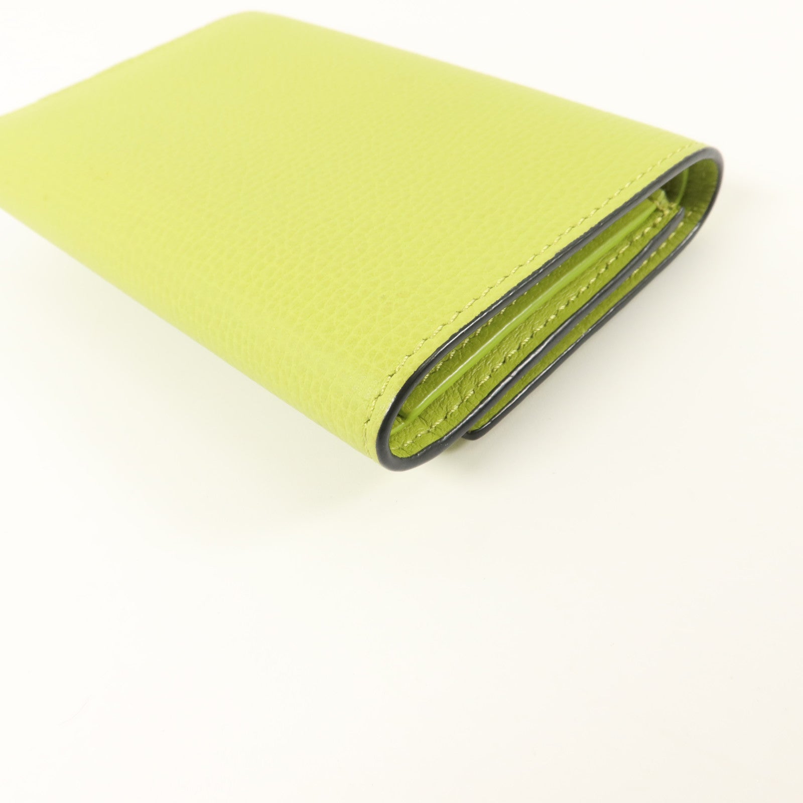 LOEWE 牛皮皮革Anagram Trifold Compact Wallet銀扣錢包