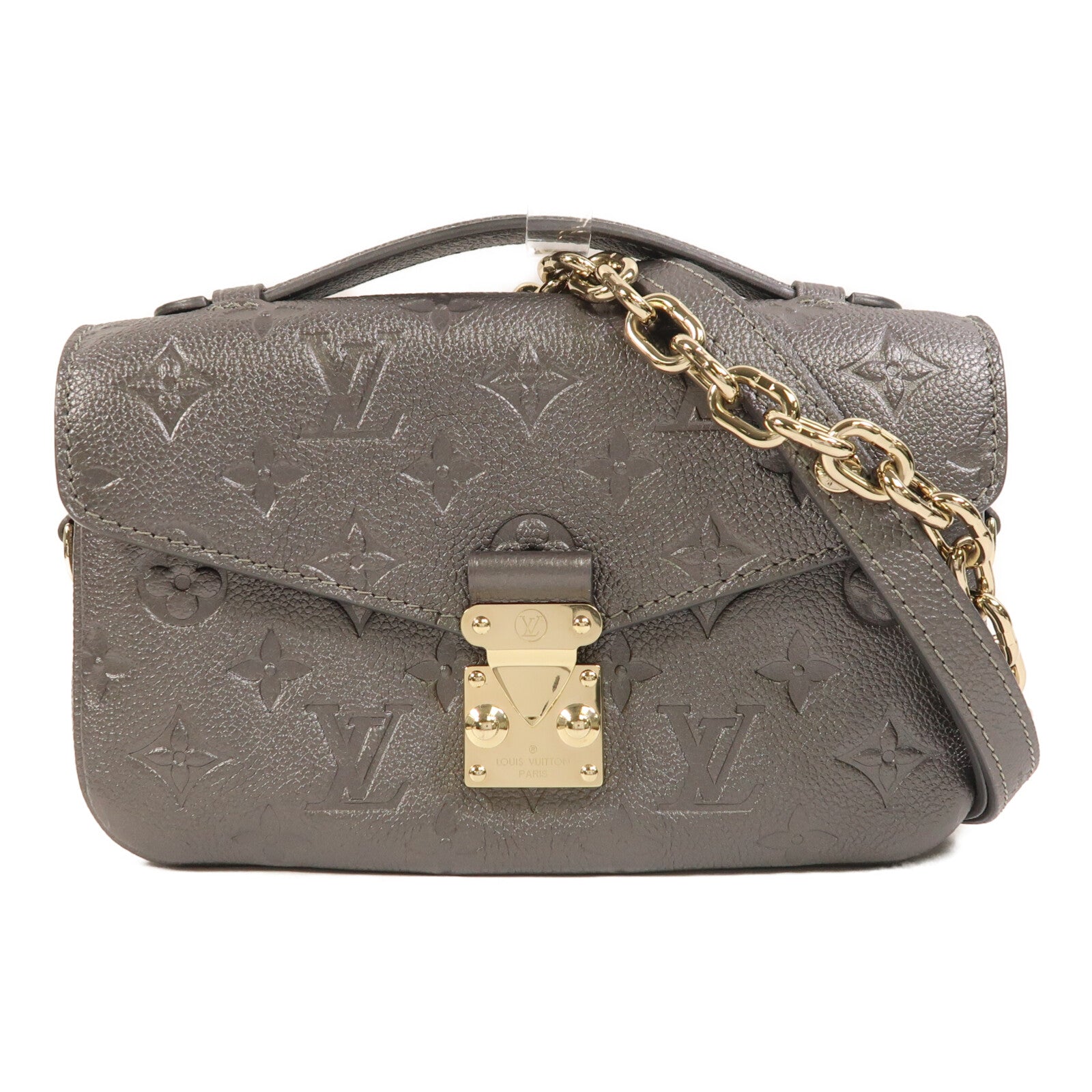 LOUIS VUITTON Monogram Empreinte Pochette Metis East West金扣手挽肩背兩用袋