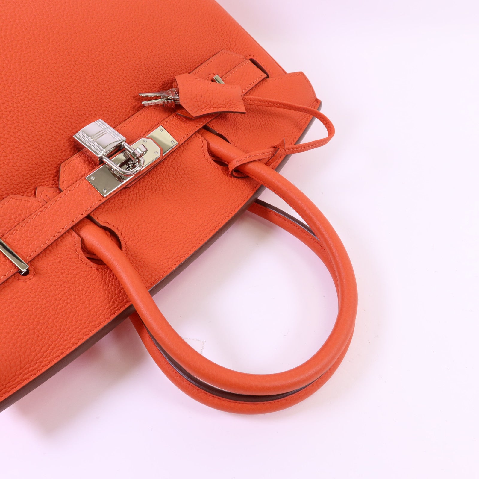 HERMES Togo皮革Birkin 30銀扣手挽袋Capucine