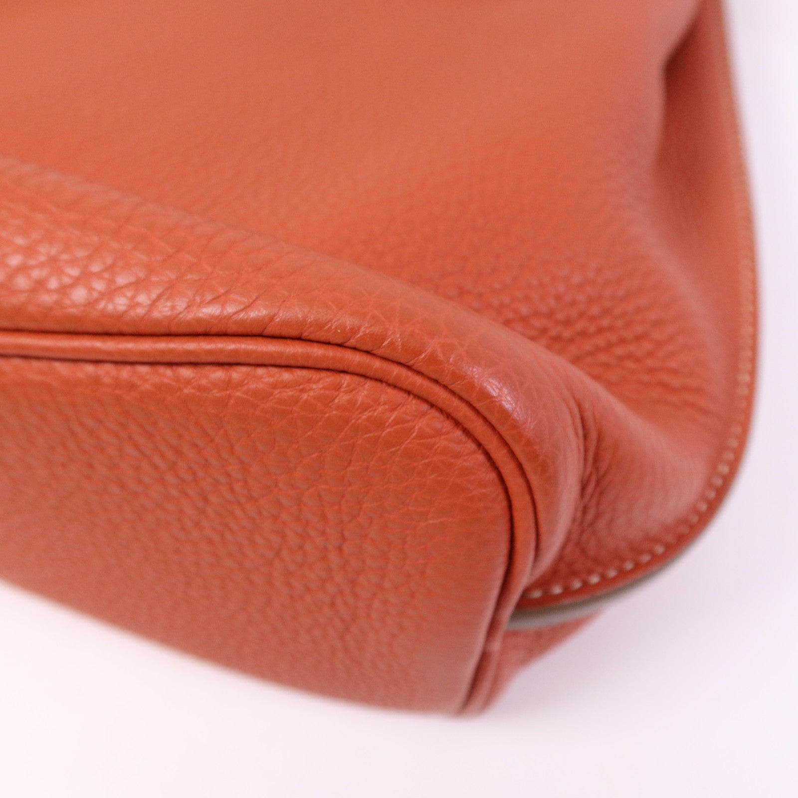 HERMES Togo皮革So Kelly 26銀扣肩背袋Capucine