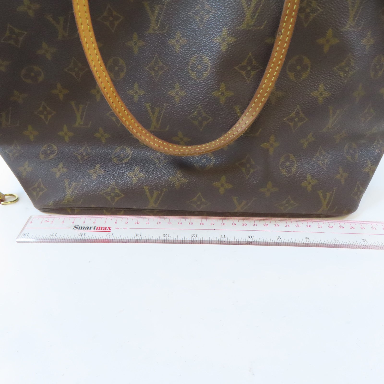 LOUIS VUITTON Monogram Neverfull MM金扣肩背袋/手挽袋啡色