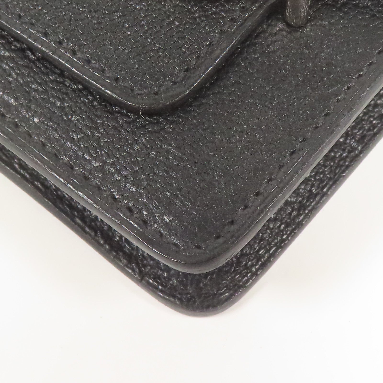 HERMES Chevre皮革Roulis Slim銀扣錢包