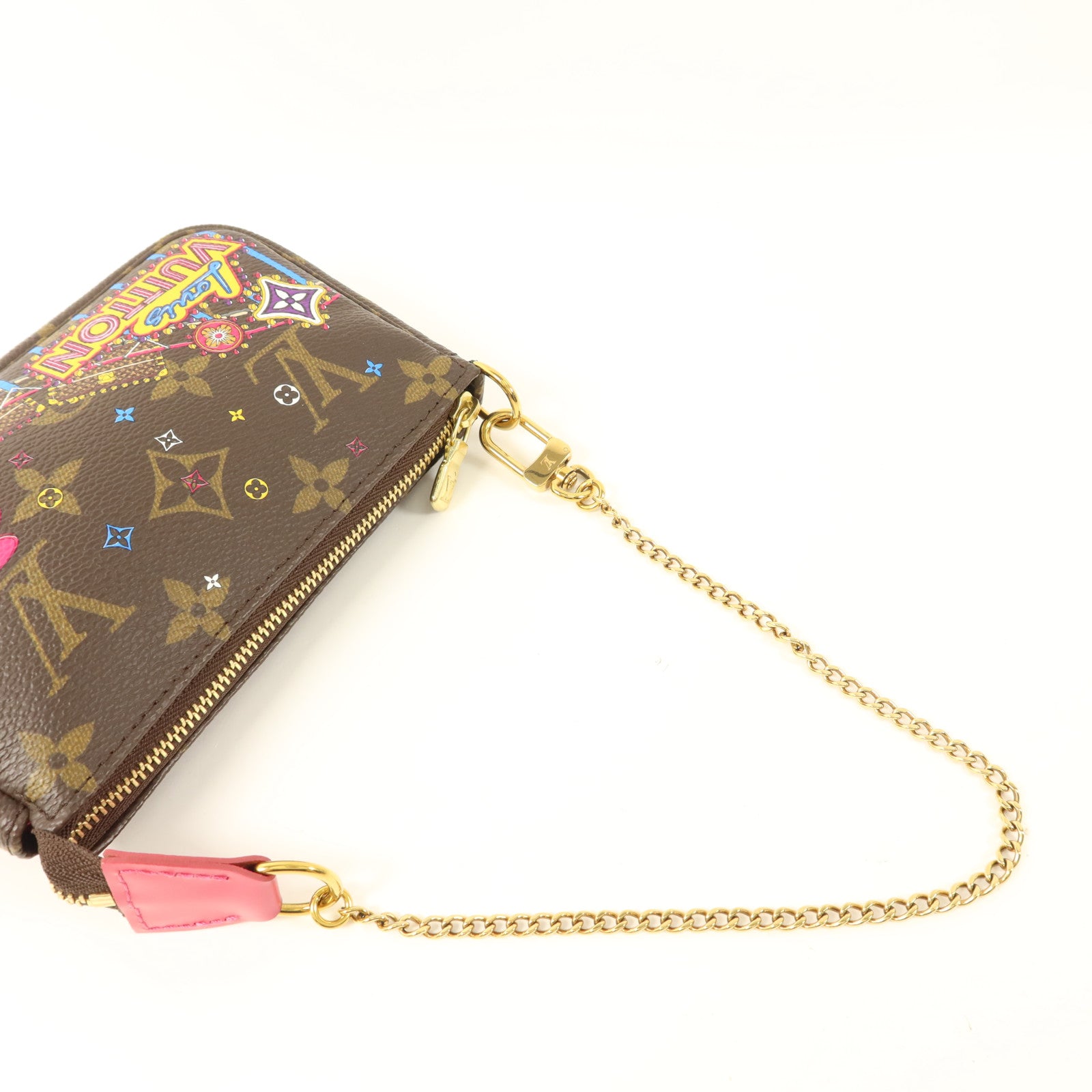 LOUIS VUITTON Monogram Mini Pochette Vivienne金扣肩背袋