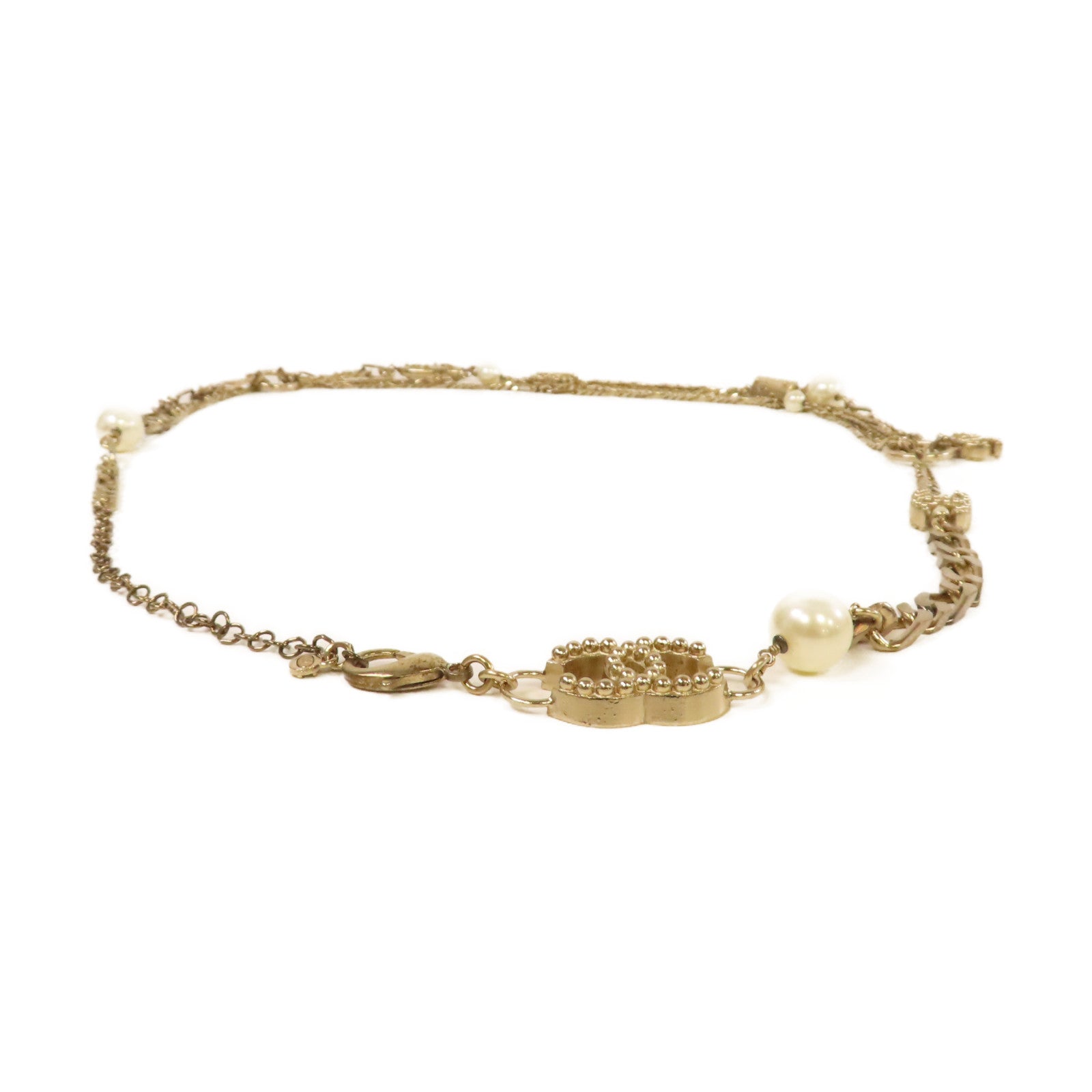 CHANEL 【激減優惠】金屬Chain Belt鏈帶腰帶金色