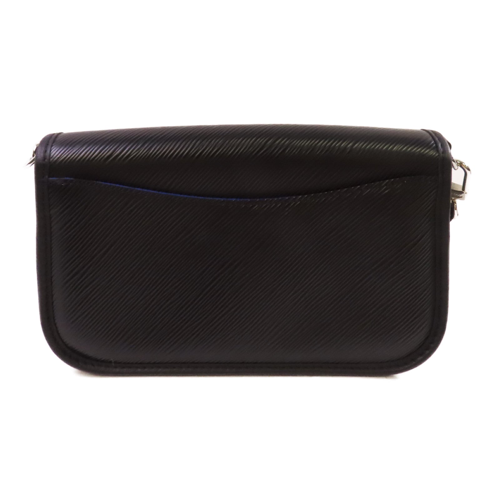 LOUIS VUITTON Epi Buci Shoulder Bag銀扣肩背袋黑色