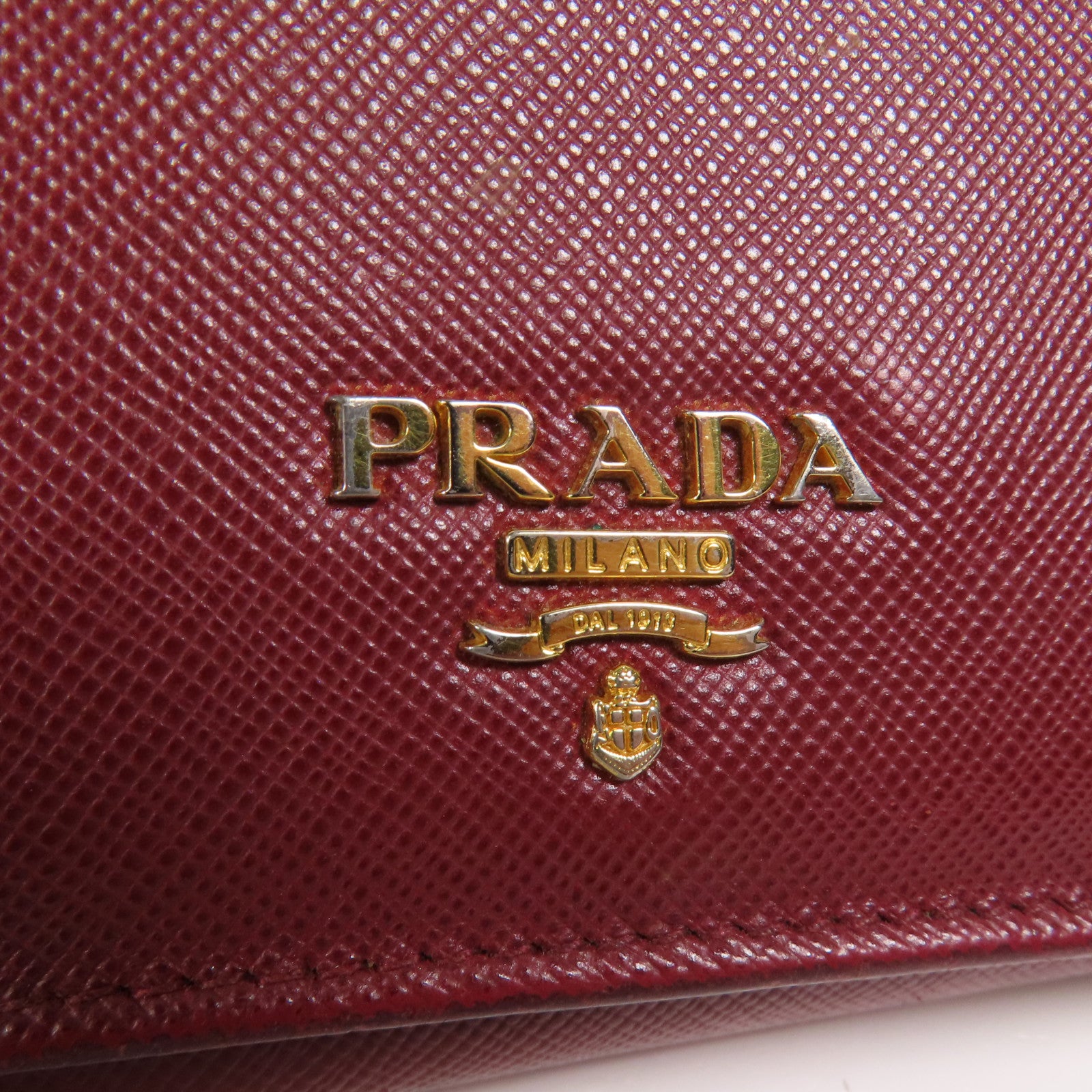 PRADA 牛皮皮革Long Wallet金扣長錢包