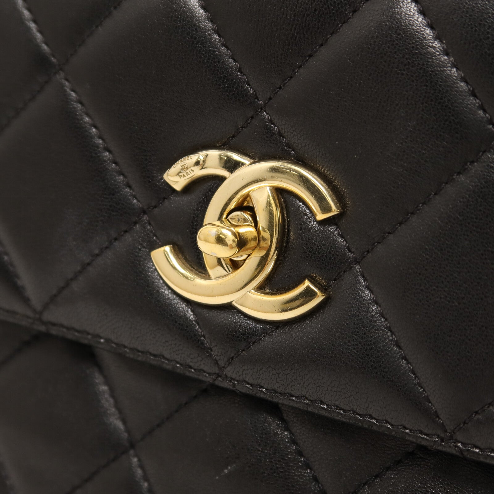 CHANEL 羊皮皮革Trendy CC Top Handle Bag金扣鏈帶手挽肩背兩用袋