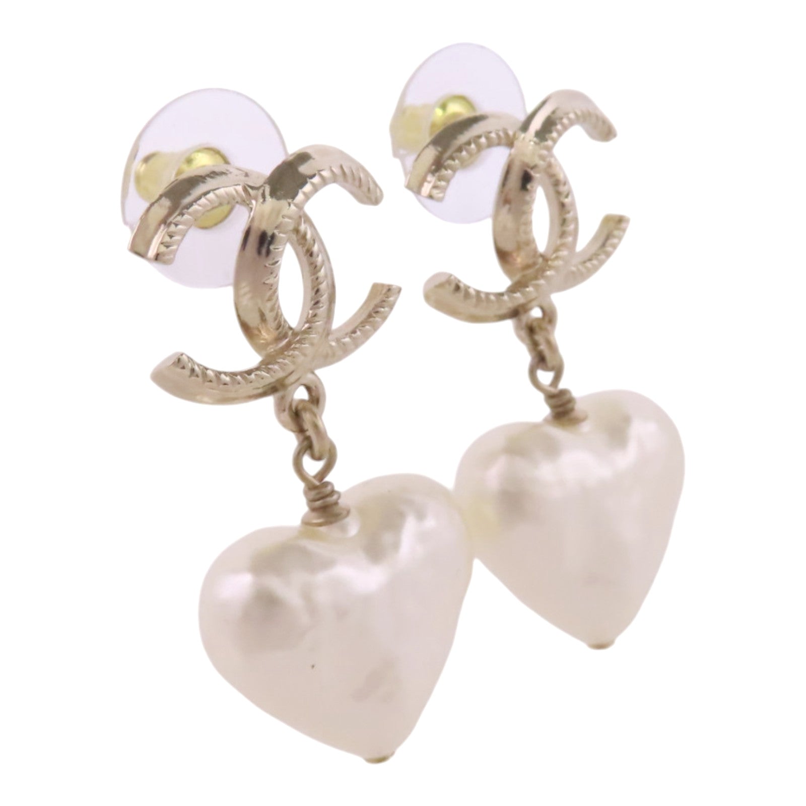 CHANEL 金屬/仿珍珠Earrings金扣耳環