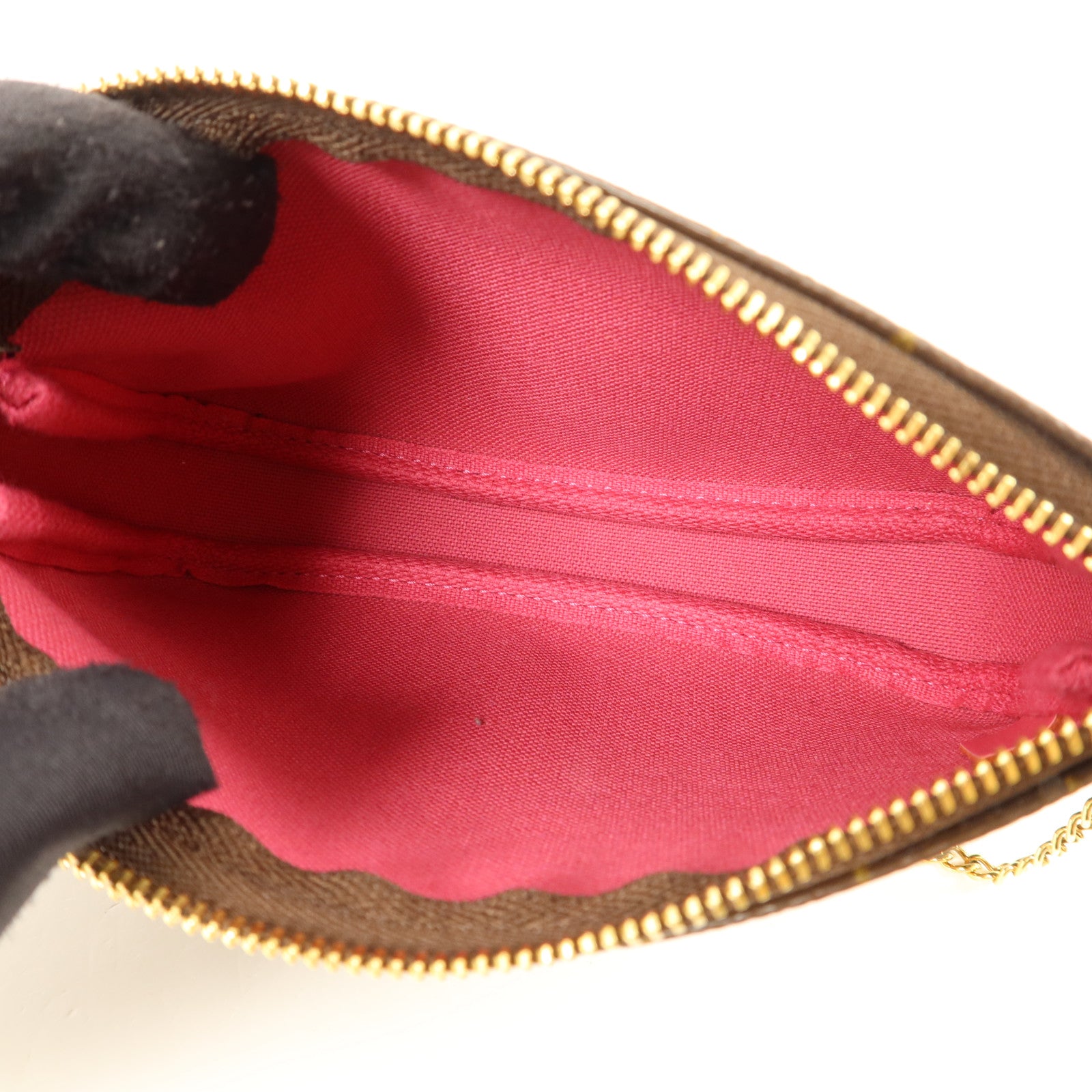 LOUIS VUITTON Monogram Mini Pochette Vivienne金扣肩背袋