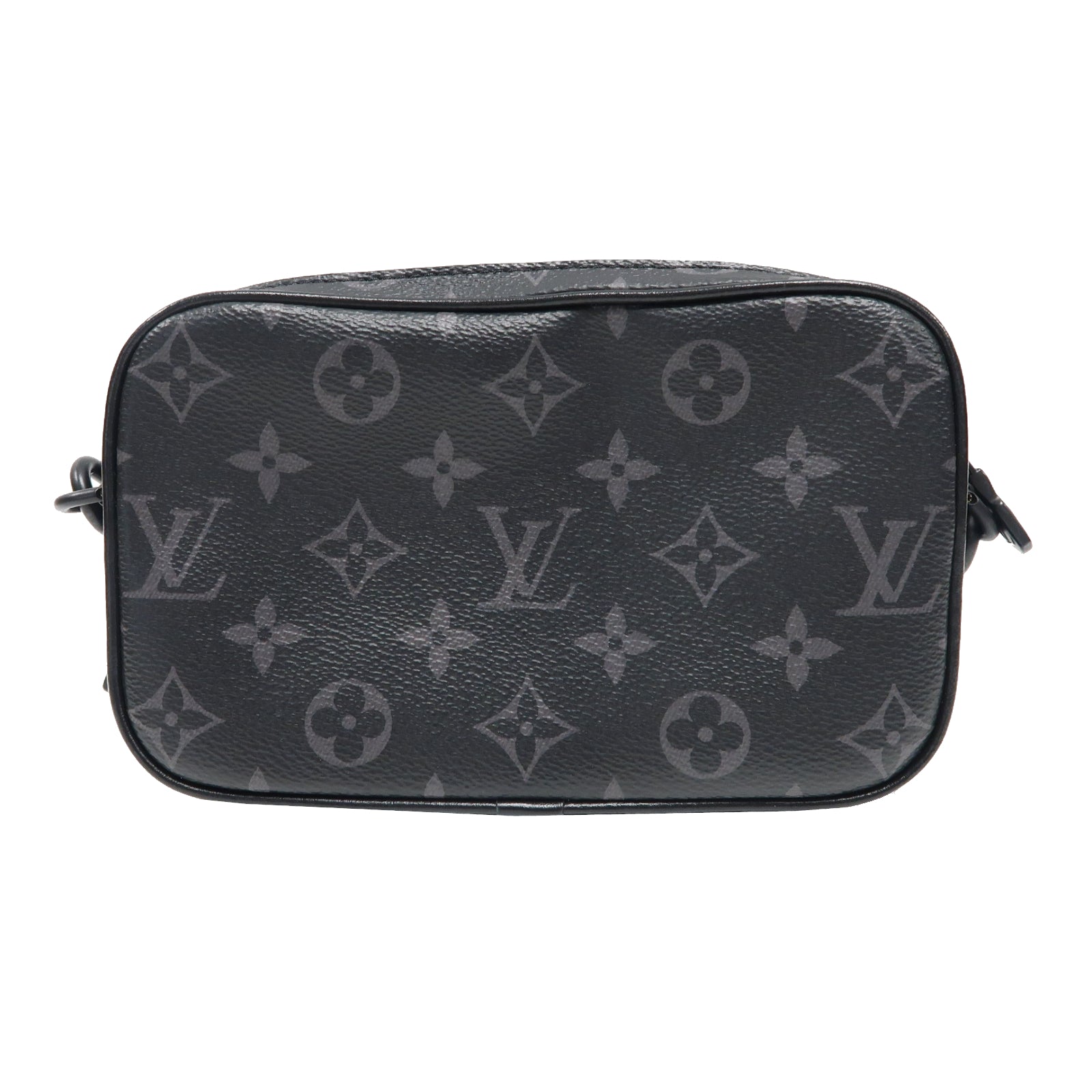 LOUIS VUITTON Monogram Eclipse Alpha Messenger肩背袋黑色