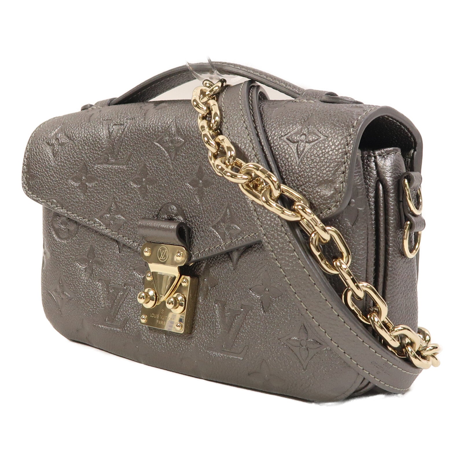 LOUIS VUITTON Monogram Empreinte Pochette Metis East West金扣手挽肩背兩用袋