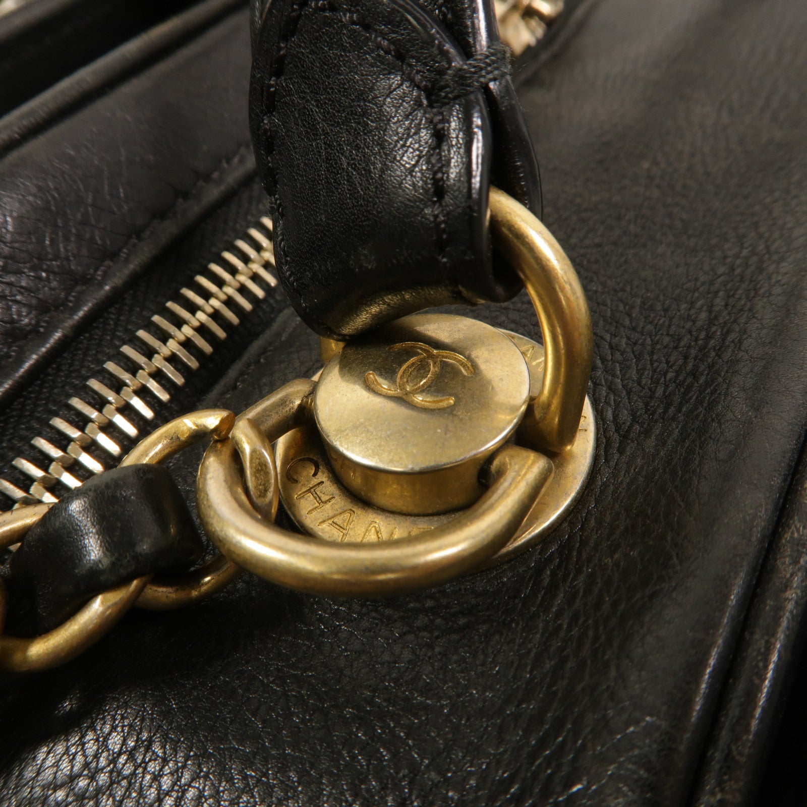 CHANEL 牛皮皮革Shoulder Bag鏈帶手挽肩背兩用袋
