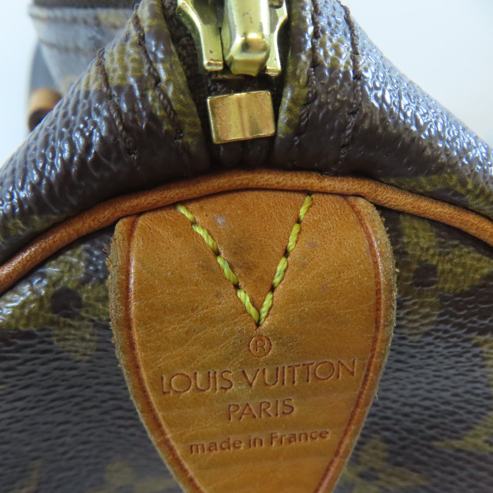 LOUIS VUITTON Monogram Speedy 30金扣手挽袋棕色