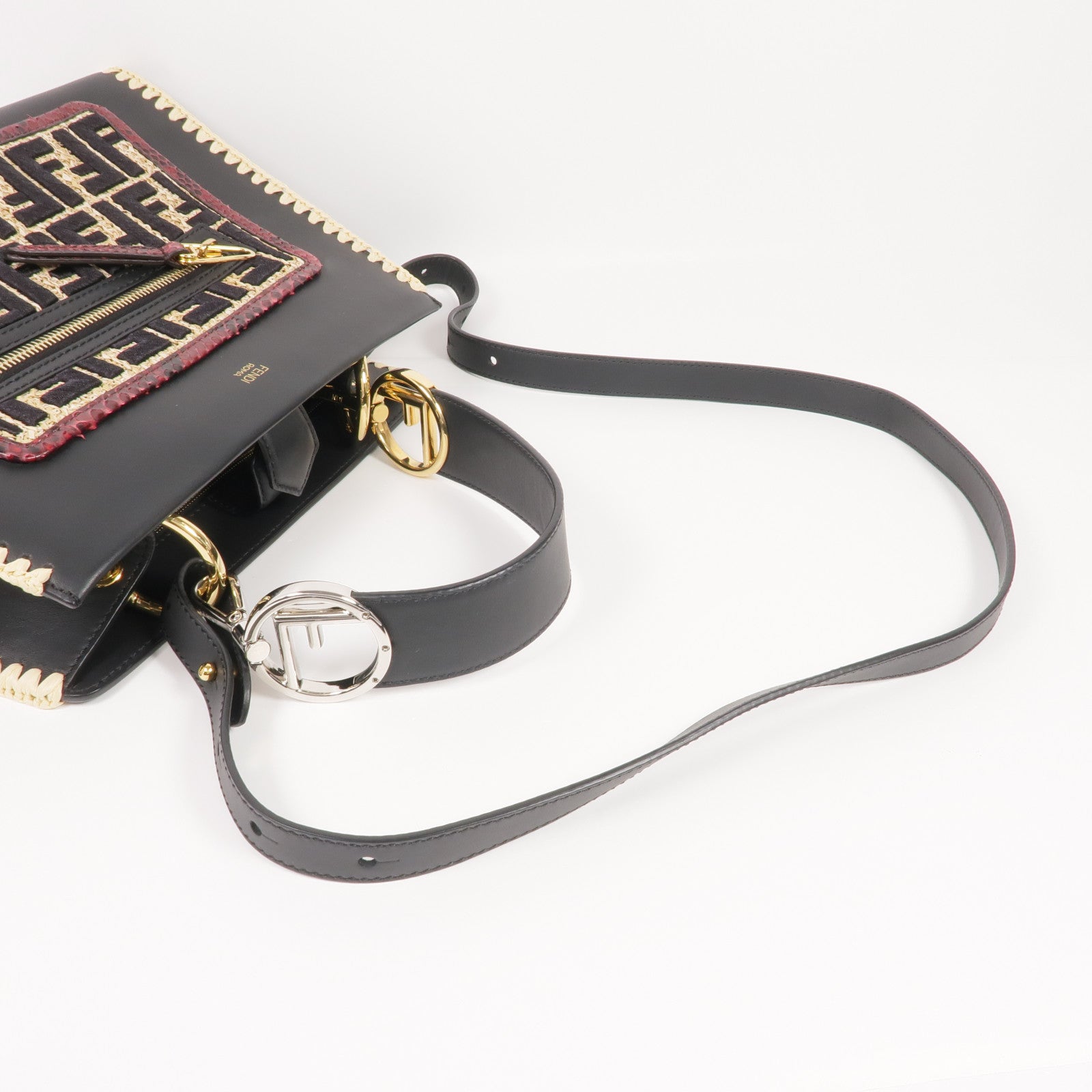 FENDI 牛皮皮革/蛇皮皮革2 Way Shoulder手挽肩背兩用袋