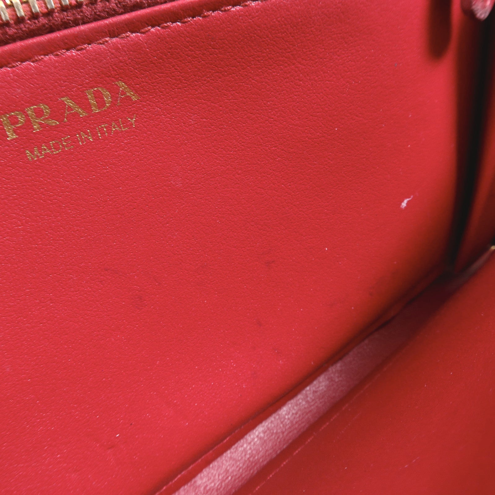 PRADA 牛皮皮革Zipper Long Wallet金扣長錢包