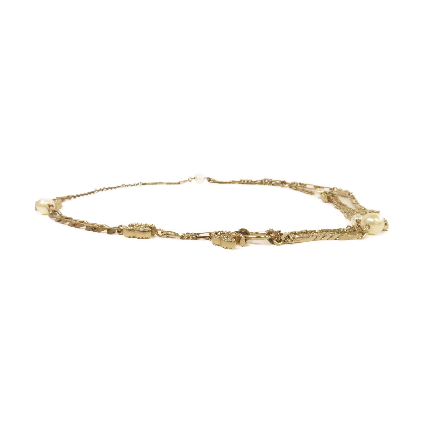 CHANEL 【激減優惠】金屬Chain Belt鏈帶腰帶金色