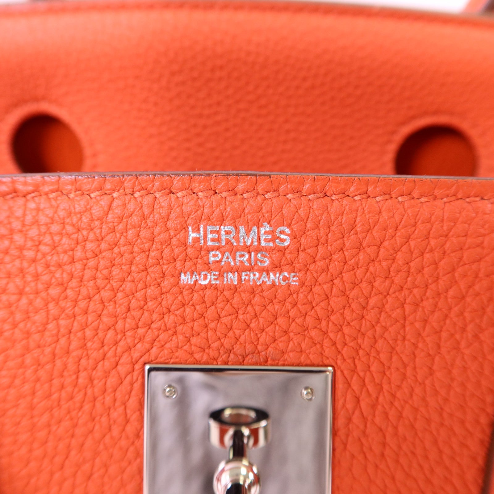 HERMES Togo皮革Birkin 30銀扣手挽袋Capucine