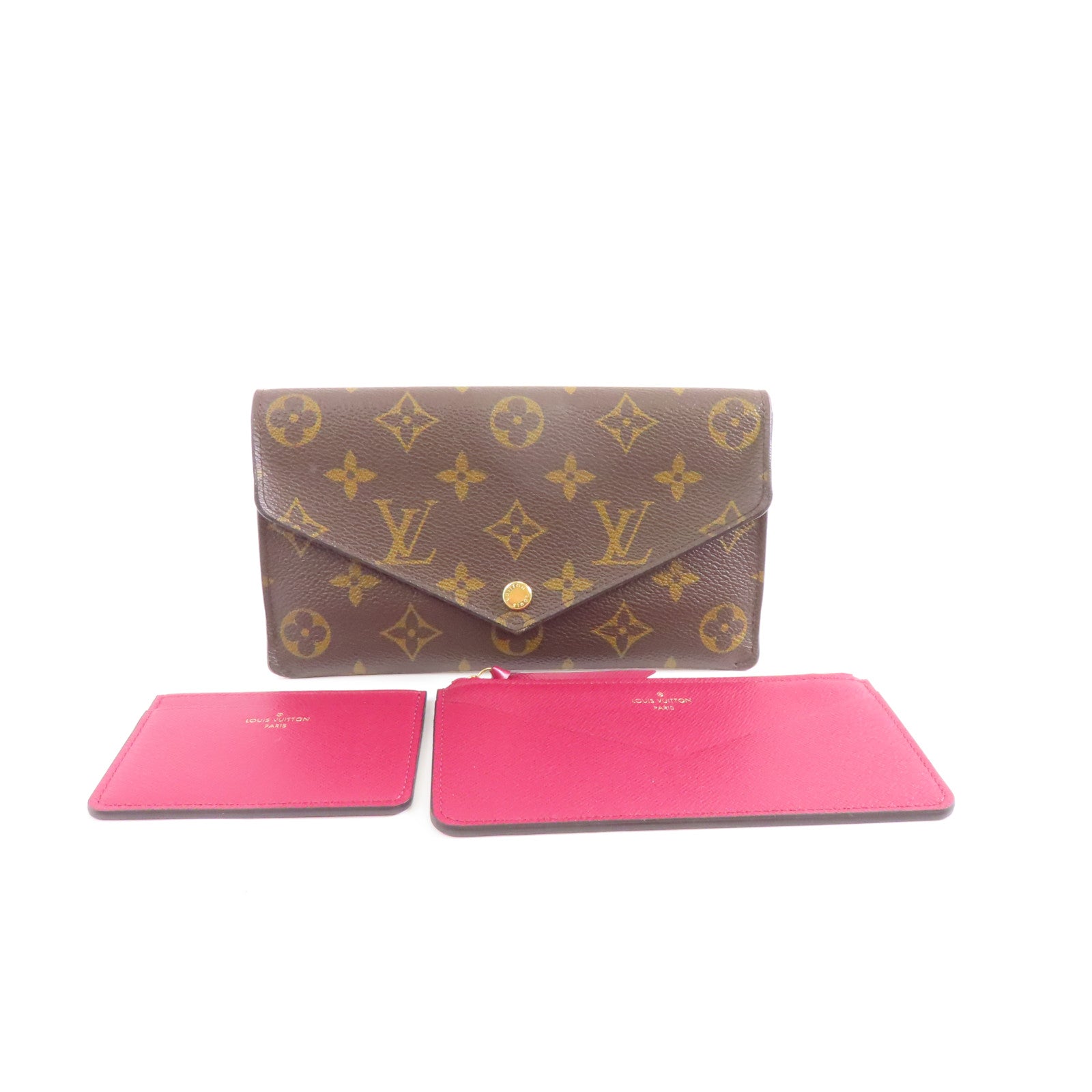 LOUIS VUITTON Monogram Long Wallet金扣長錢包棕色