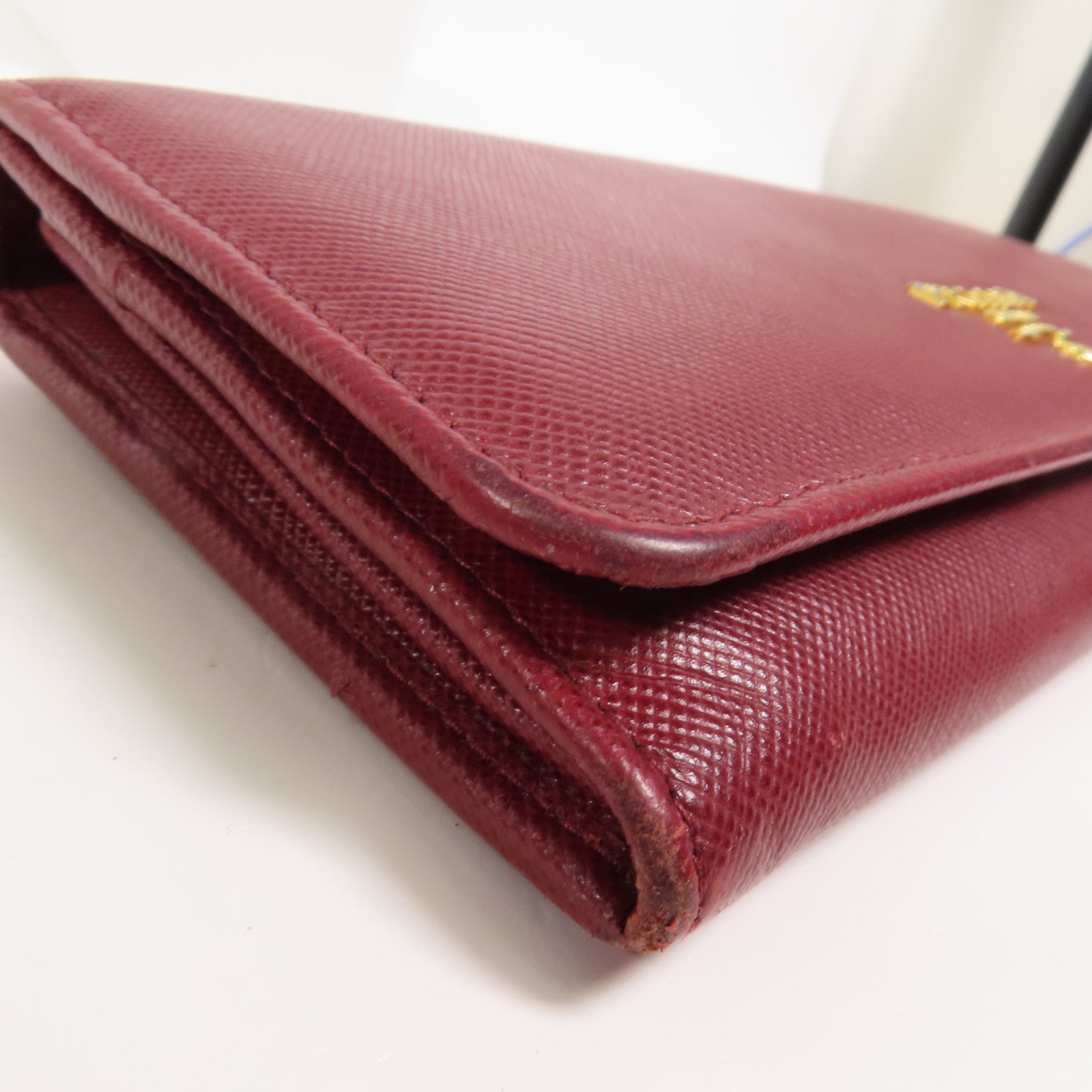 PRADA 牛皮皮革Long Wallet金扣長錢包