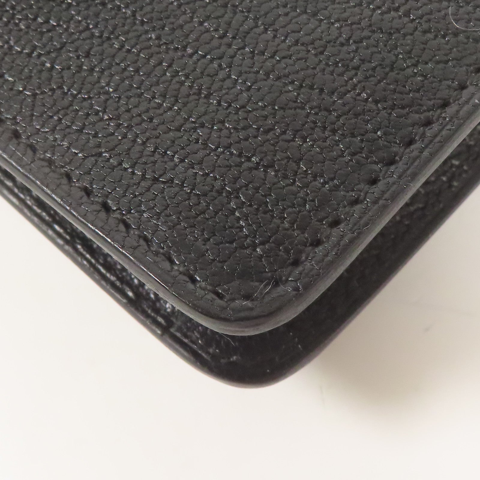 HERMES Chevre皮革Roulis Slim銀扣錢包