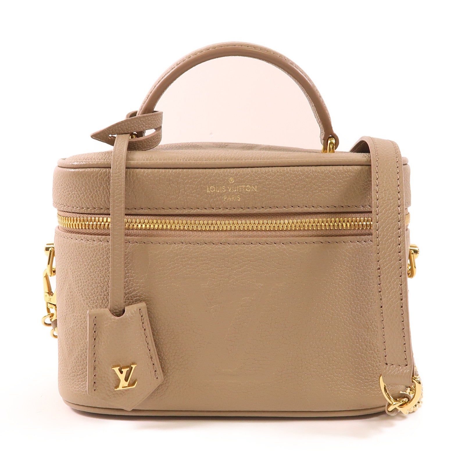 LOUIS VUITTON LV GHW Vanity PM 2 Way Bag M45608 Monogram Empreinte Beige