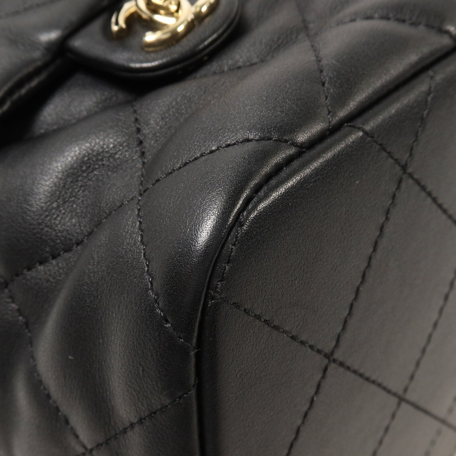 CHANEL 羊皮皮革Backpack鏈帶背包