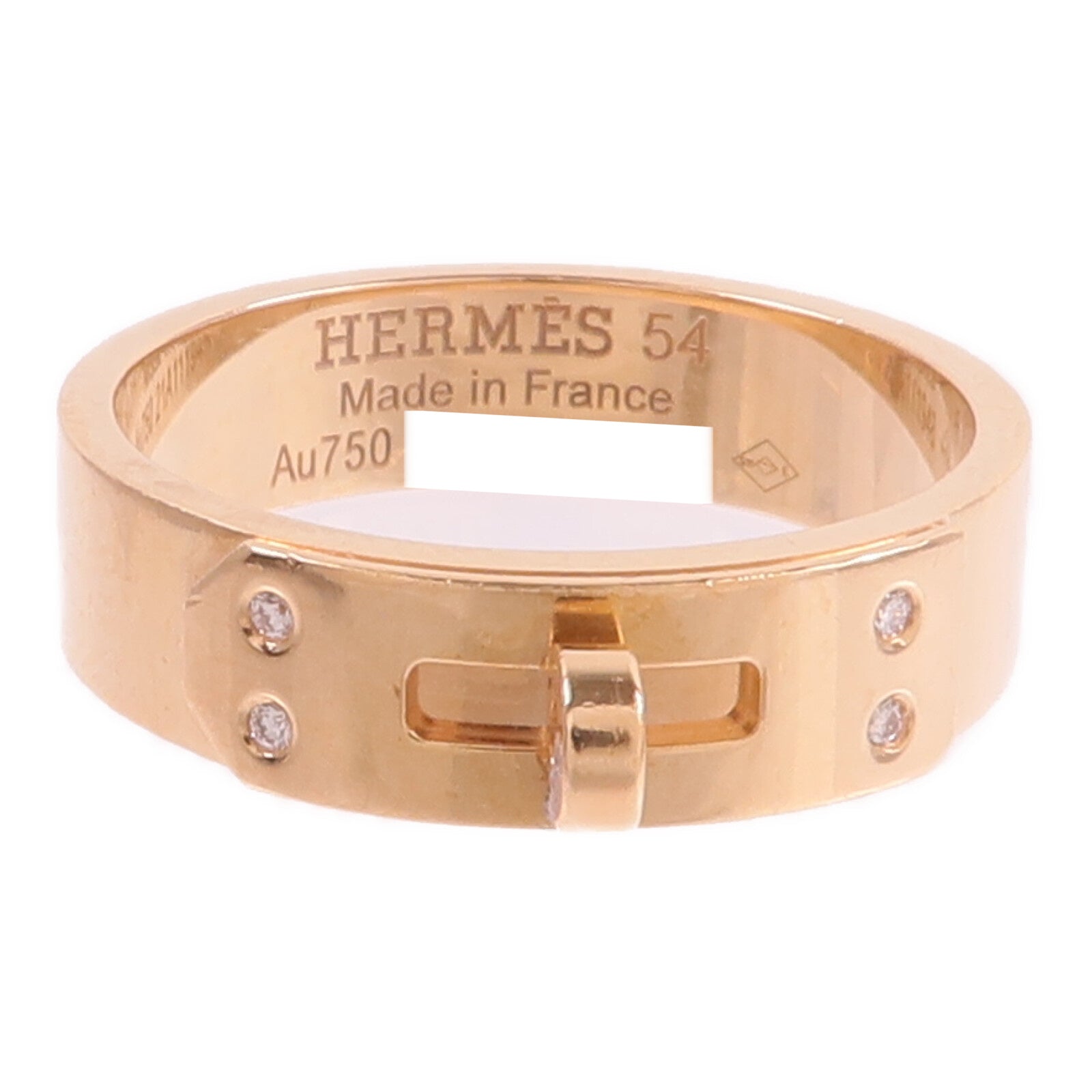 HERMES 【激減優惠】18K玫瑰金Kelly Ring鑽石戒指