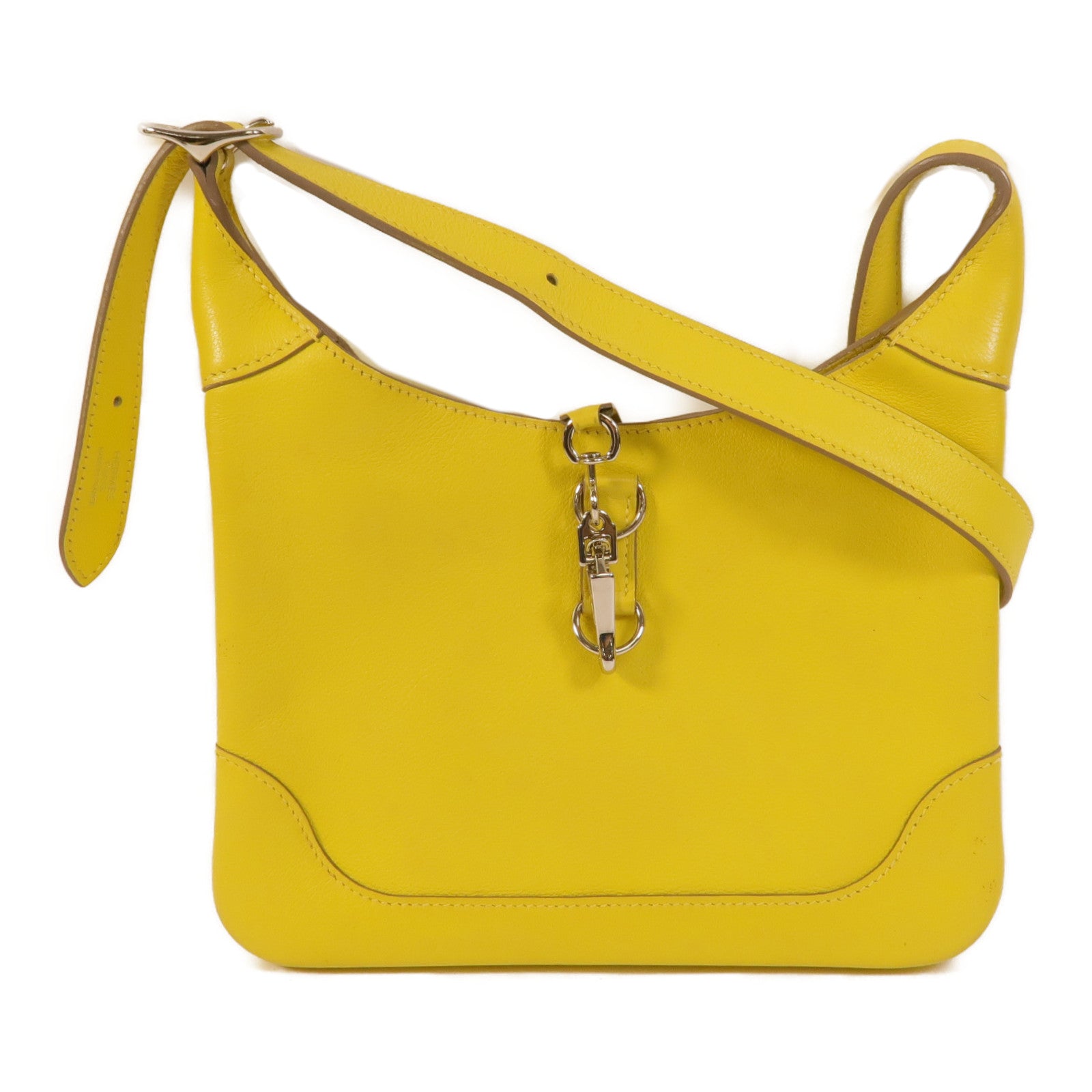 HERMES Evergrain皮革Trim Duo 24肩背袋Lime