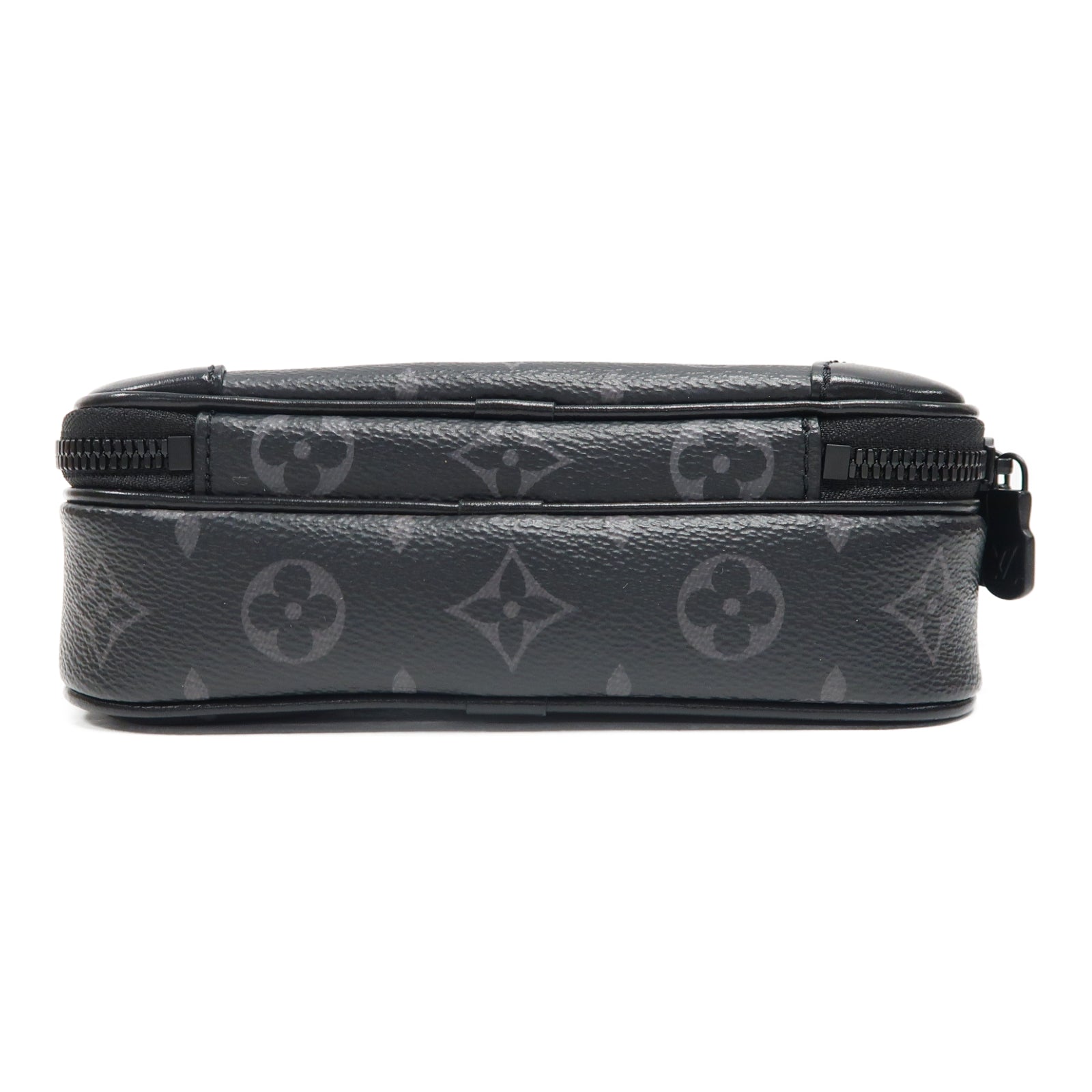 LOUIS VUITTON Monogram Eclipse Alpha Messenger肩背袋黑色