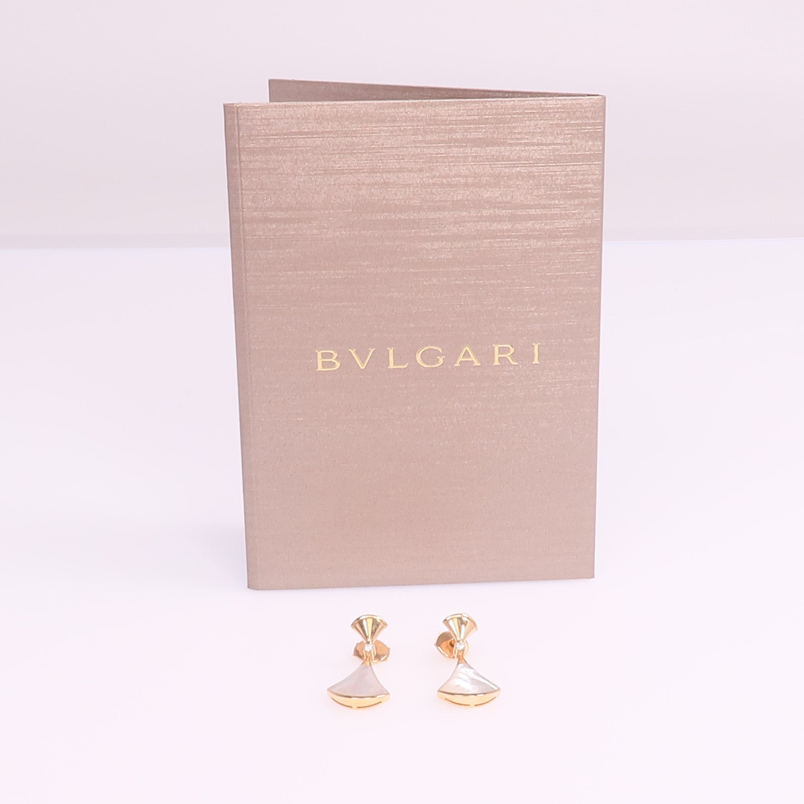 BVLGARI 18K玫瑰金Divas' Dream Earrings珍珠母貝/鑽石耳環