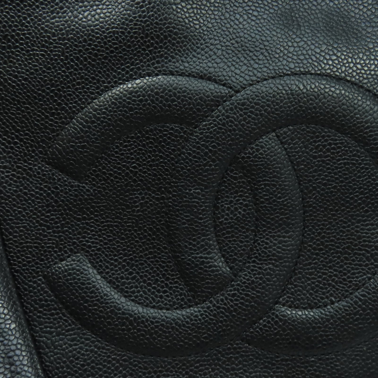 CHANEL 【激減優惠】牛皮皮革Tote Bag金扣肩背袋黑色