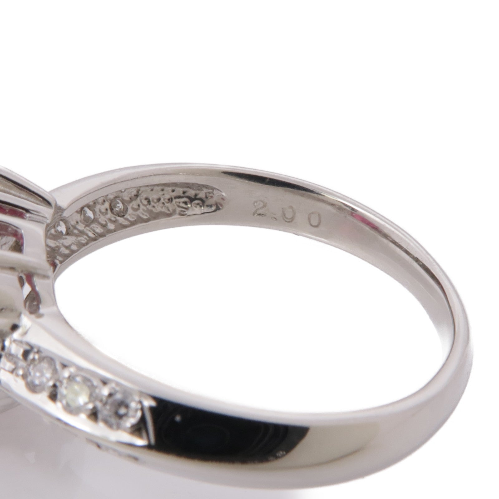 JEWELRY 【激減優惠】PT900鉑金Ruby Diamond Ring紅寶石/鑽石戒指US#7