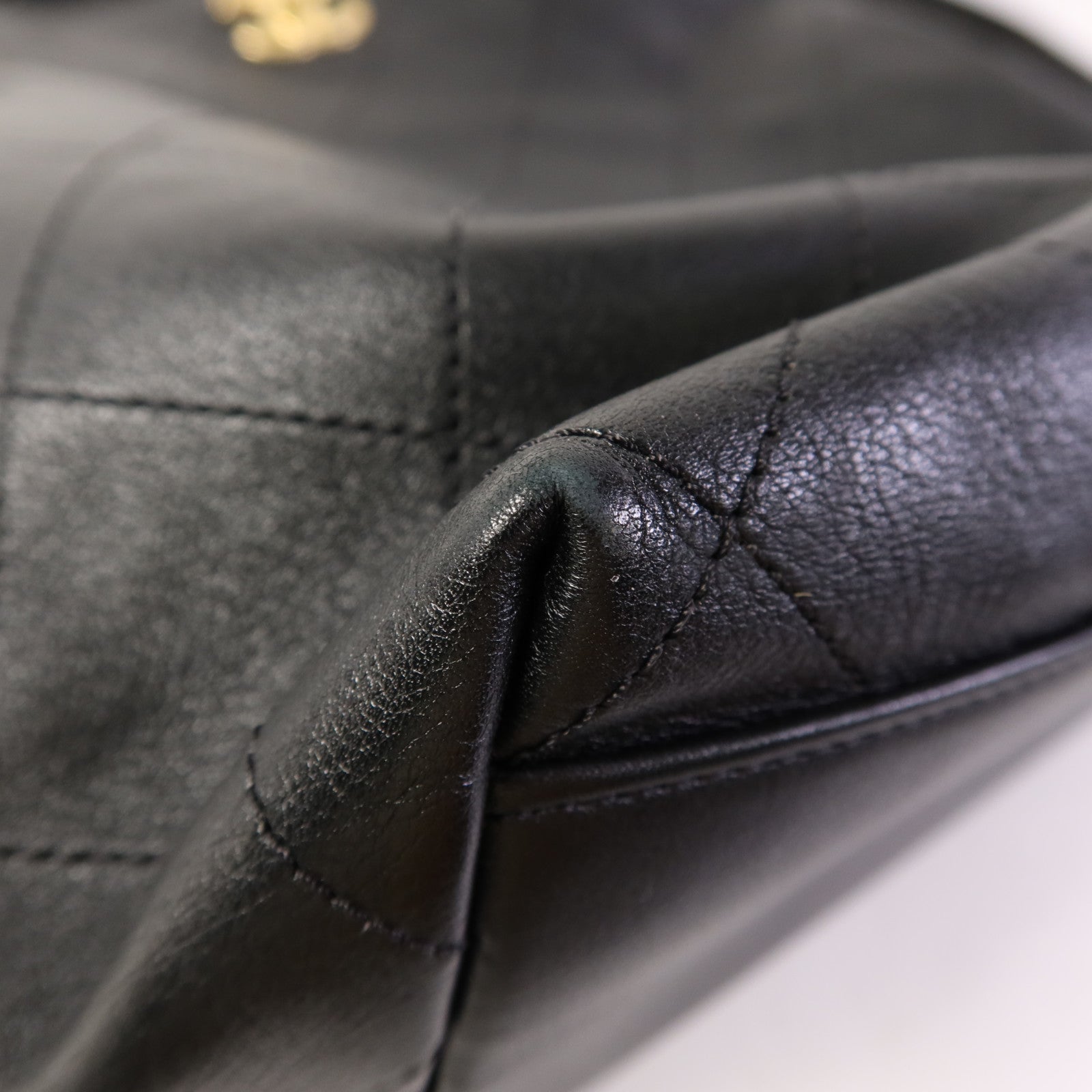 CHANEL 牛皮皮革2 Way Shoulder Bag金扣手挽肩背兩用袋