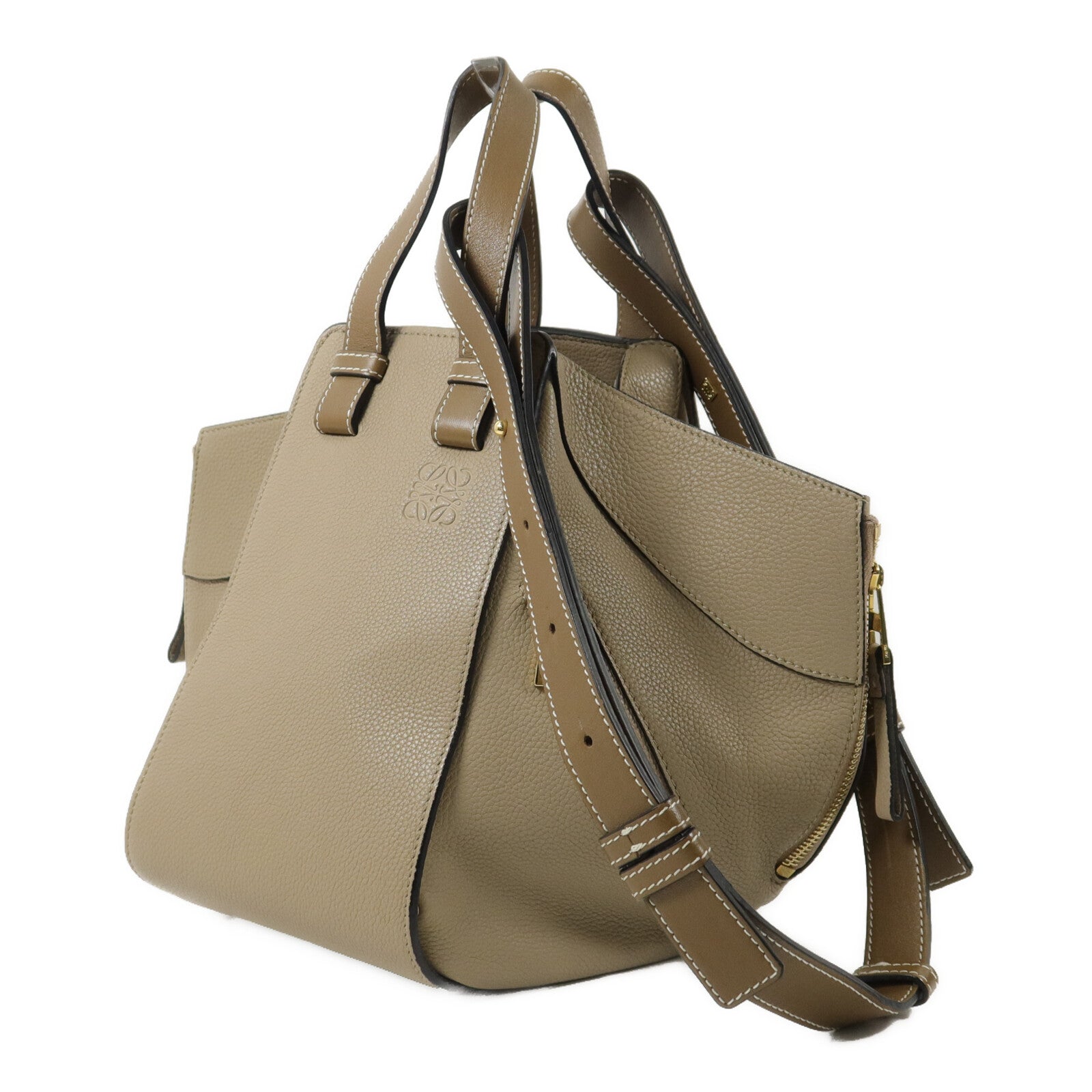 LOEWE 牛皮皮革Hammock Medium手挽肩背兩用袋