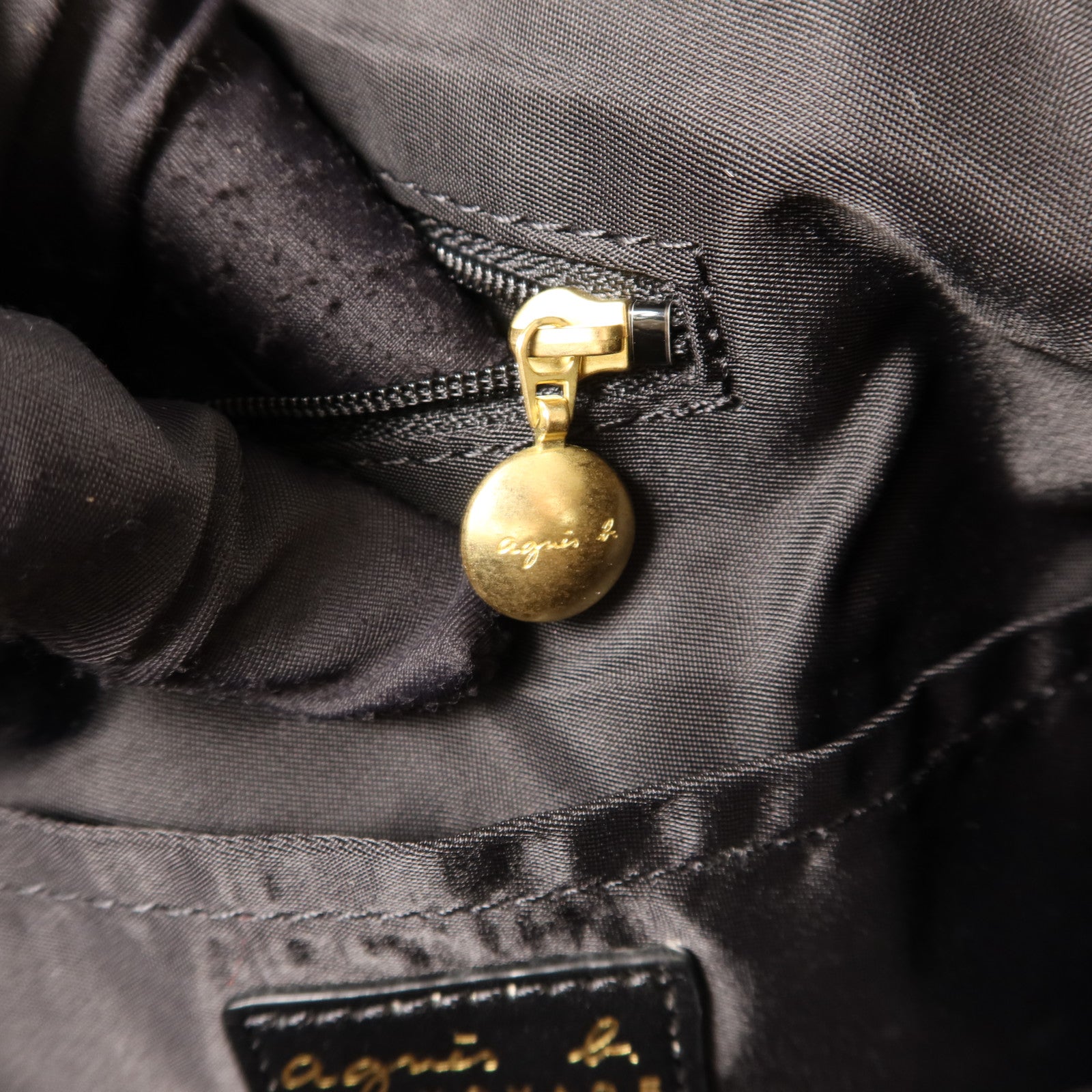 agnes b. 尼龍Shoulder Bag銀扣肩背袋