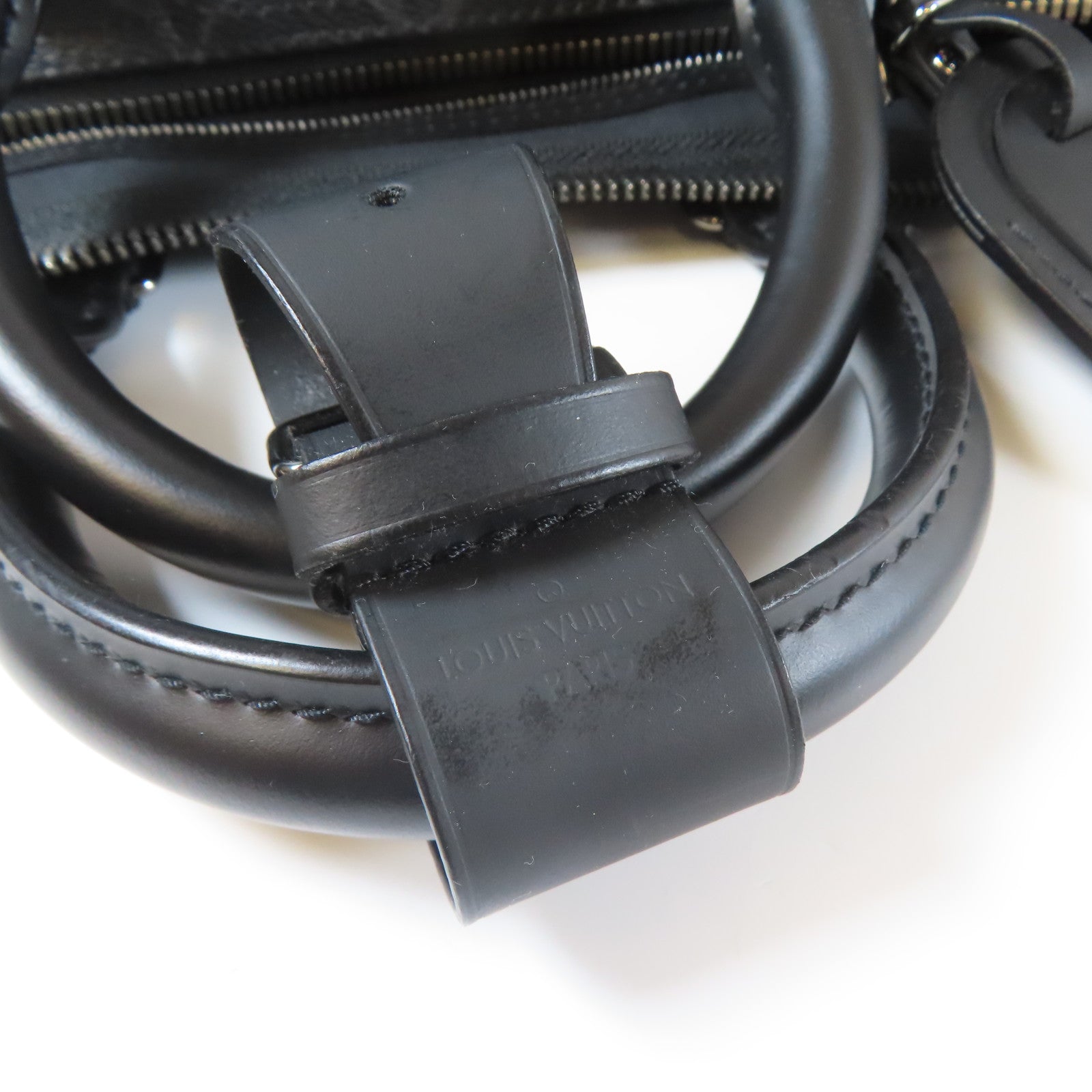 LOUIS VUITTON 【激減優惠】Monogram Eclipse Keepall Bandouliere 45銀扣手挽肩背兩用袋黑色