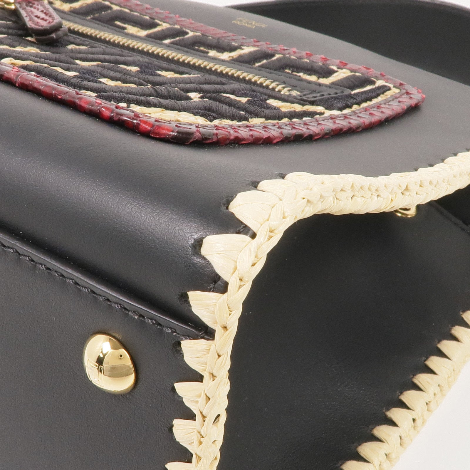 FENDI 牛皮皮革/蛇皮皮革2 Way Shoulder手挽肩背兩用袋