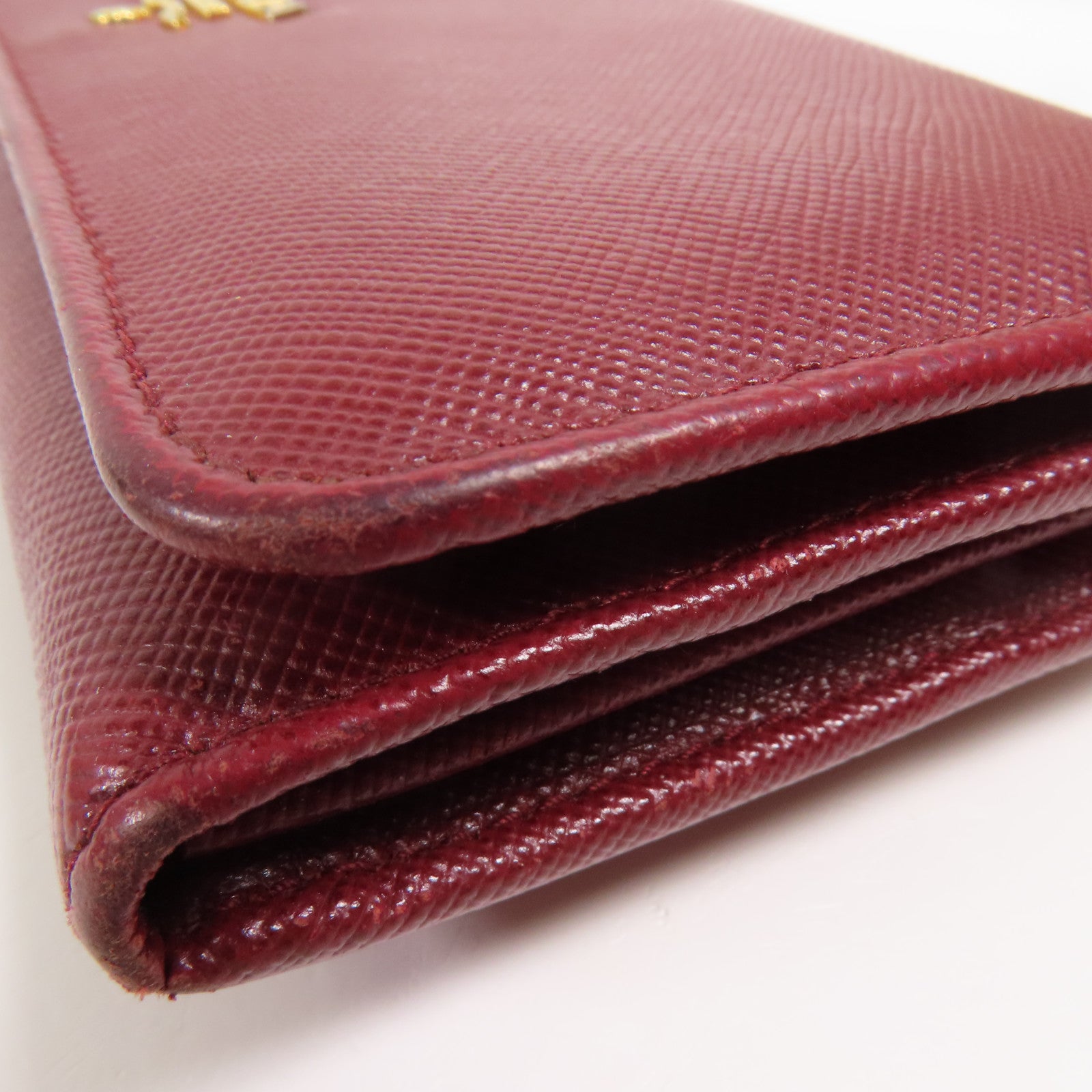 PRADA 牛皮皮革Long Wallet金扣長錢包