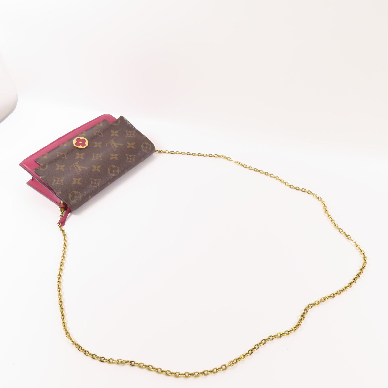 LOUIS VUITTON LV GHW Portefeuille Flore Chain Shoulder Bag M69578 Monogram Brown