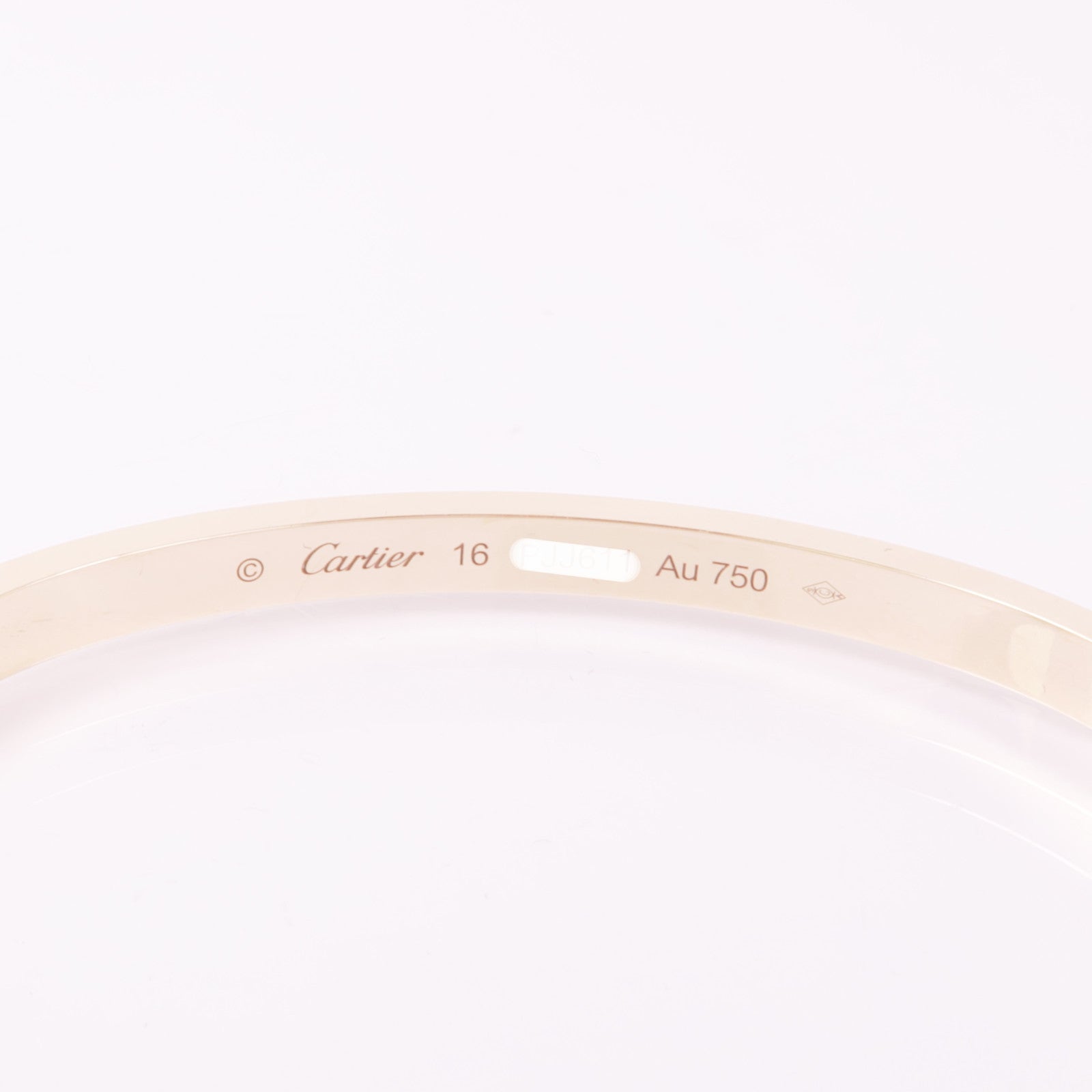 CARTIER 18K玫瑰金Love Bracelet Small Model Full Diamond鑽石手鐲Cartier#16