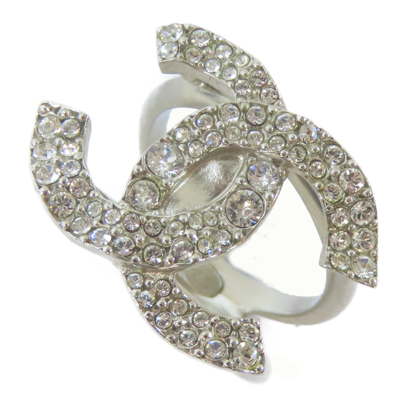 CHANEL 金屬/水晶Ring戒指US#6
