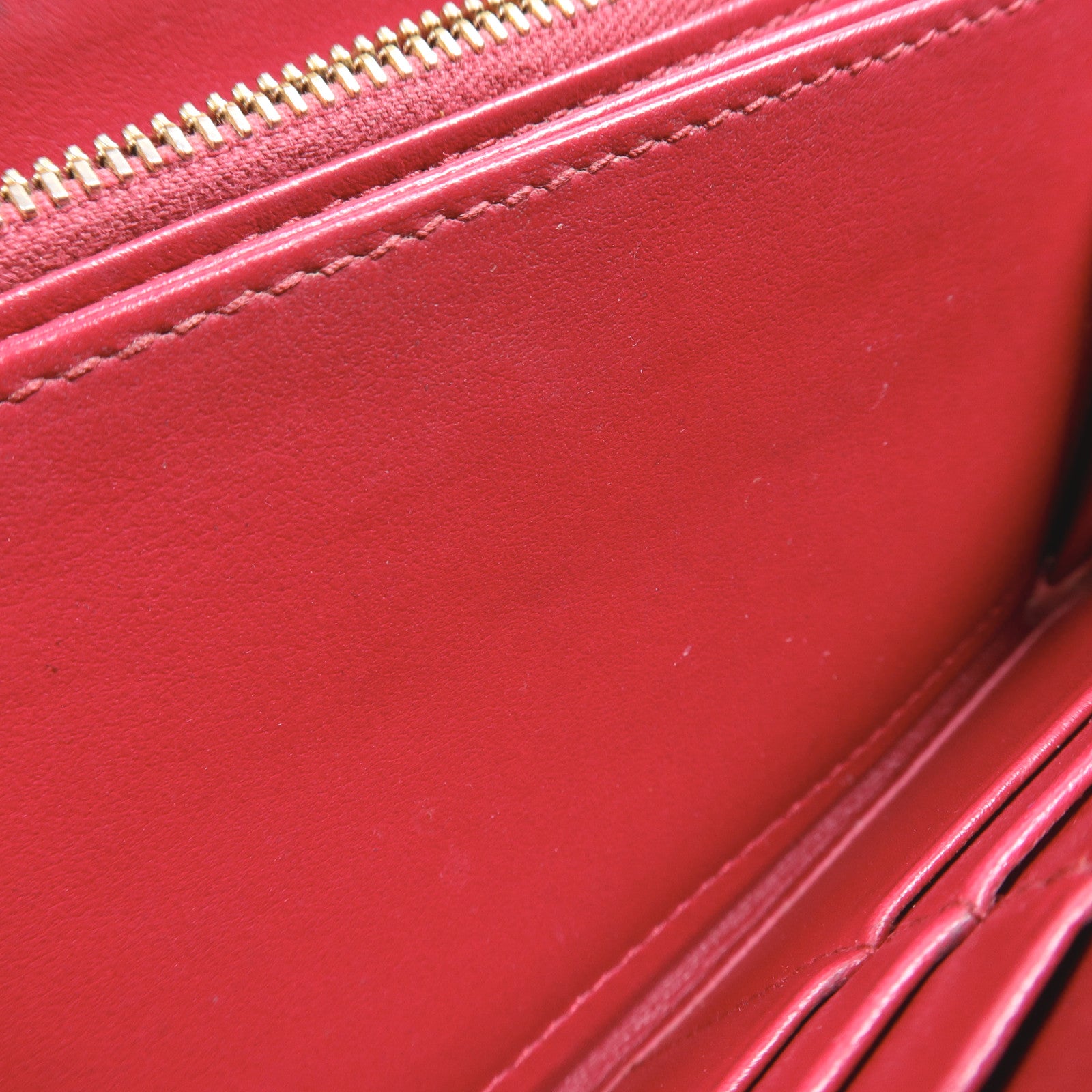 PRADA 牛皮皮革Zipper Long Wallet金扣長錢包