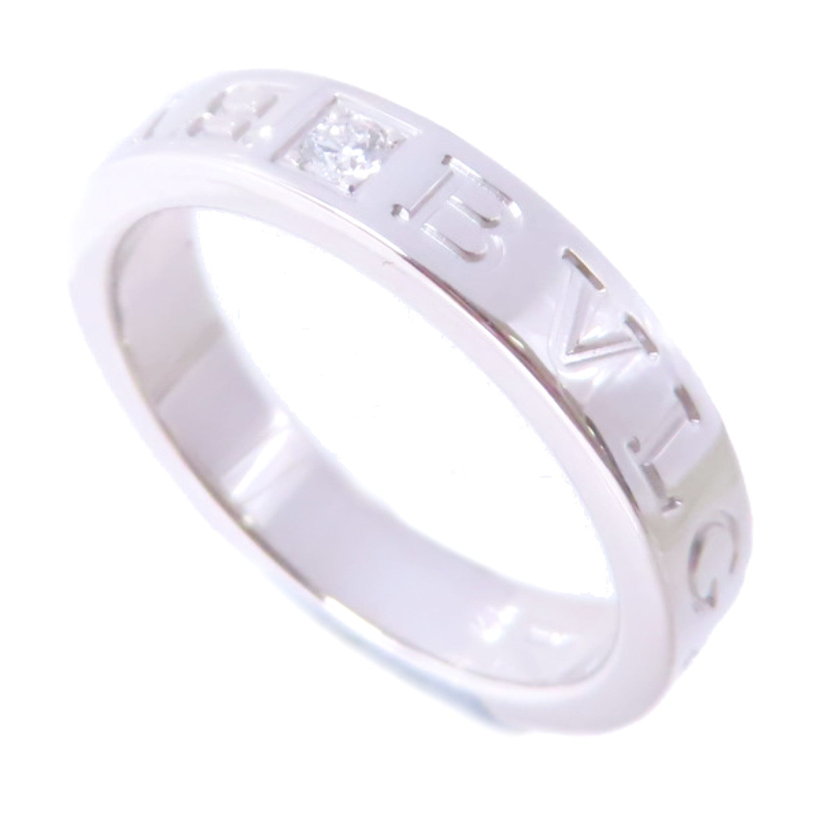 BVLGARI 18K白金/鑽石B.Zero1 Essential Diamond Ring戒指US#6.75