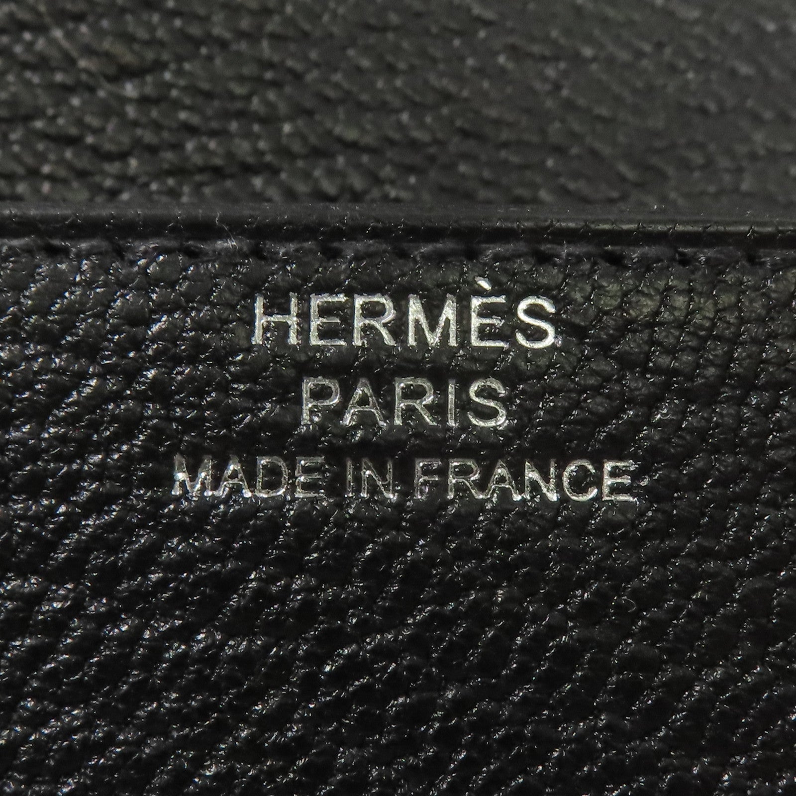 HERMES Chevre皮革Roulis Slim銀扣錢包