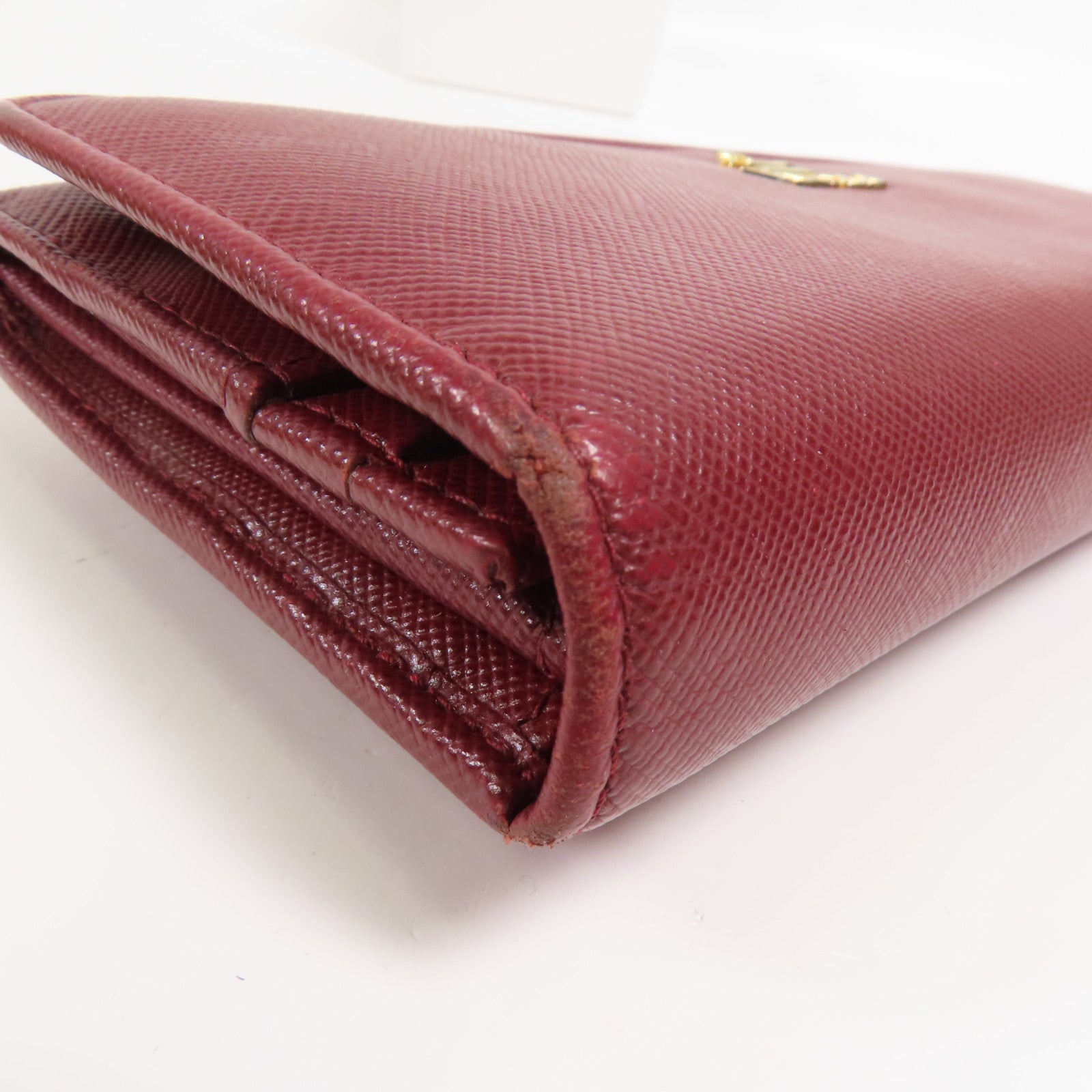 PRADA 牛皮皮革Long Wallet金扣長錢包