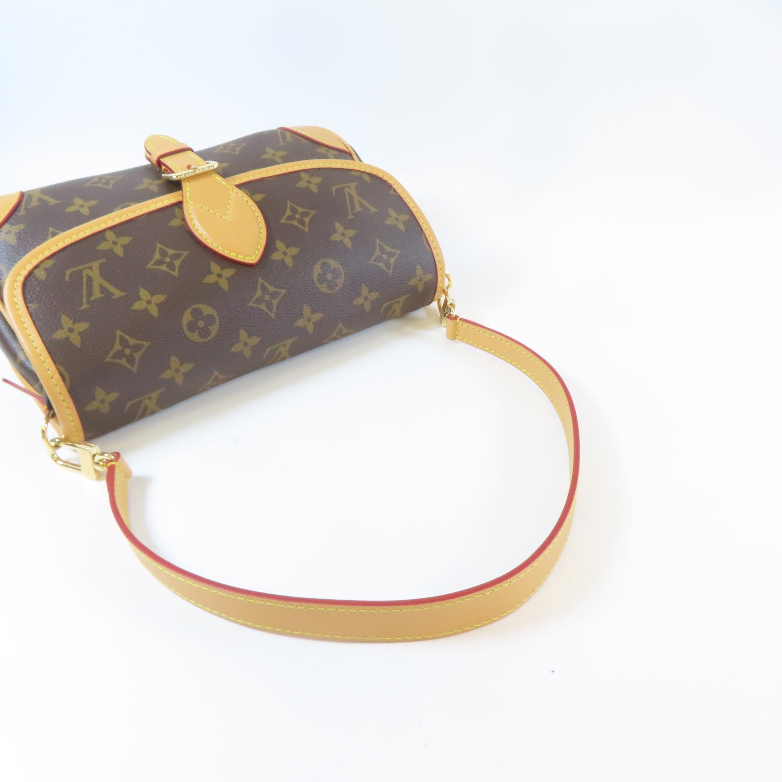 LOUIS VUITTON Monogram Diane金扣手挽肩背兩用袋啡色